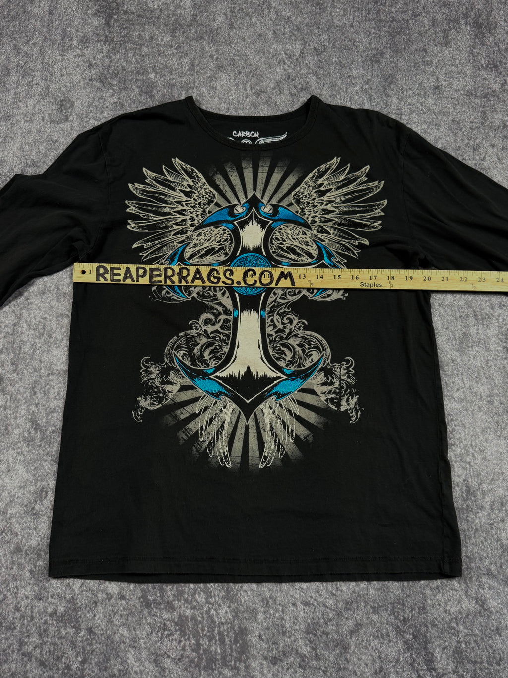 (rare) 2000s carbon chrome long sleeve shirt (M)