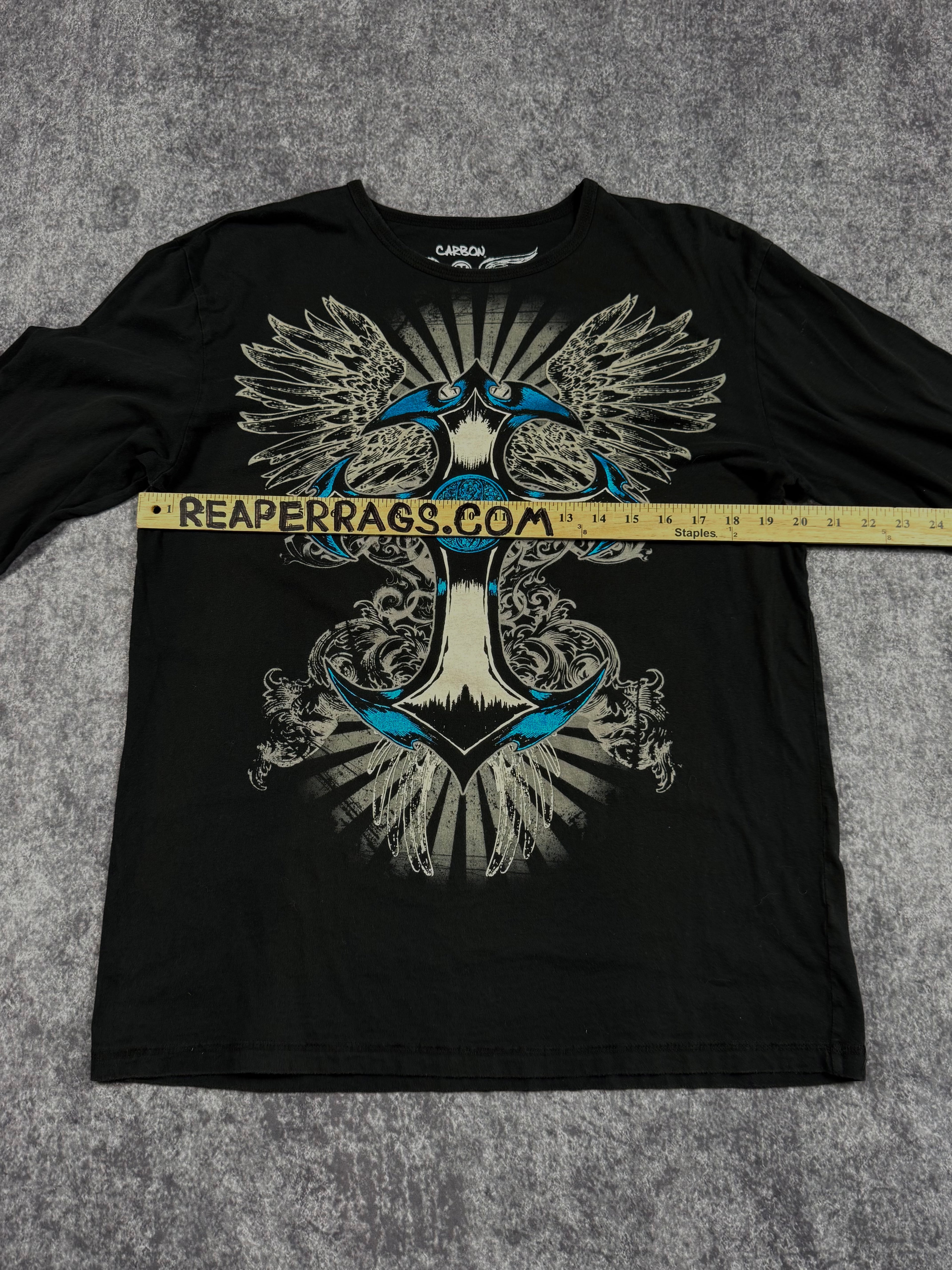 (rare) 2000s carbon chrome long sleeve shirt (M)