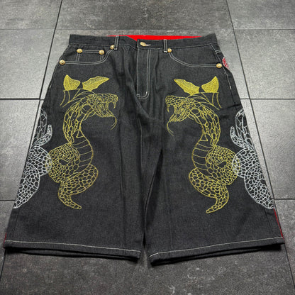 Y2K Deadstock Cobra Embroidered Jorts (38)