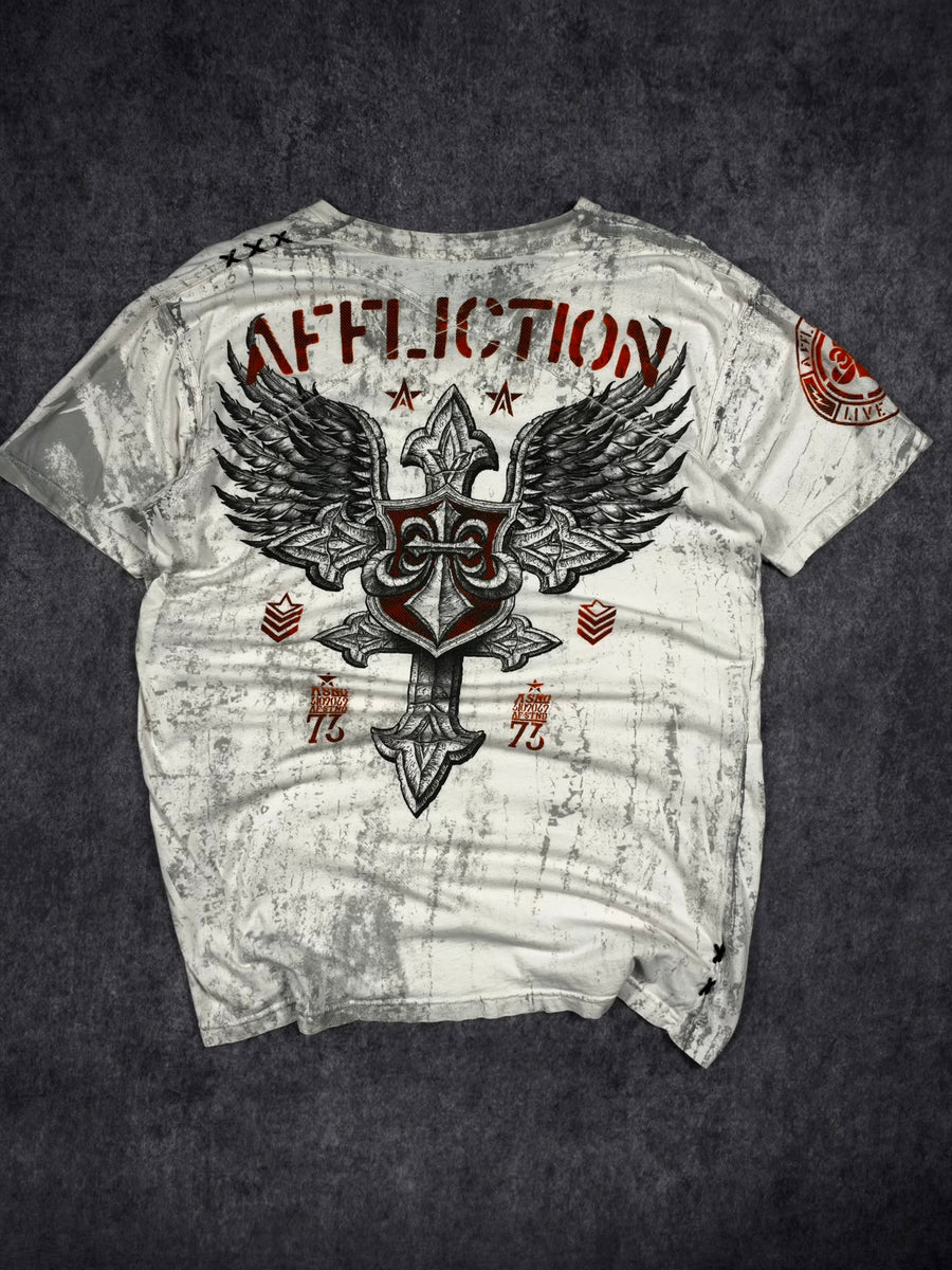 (RARE) 2000s AFFLICTION SHIRT (L)