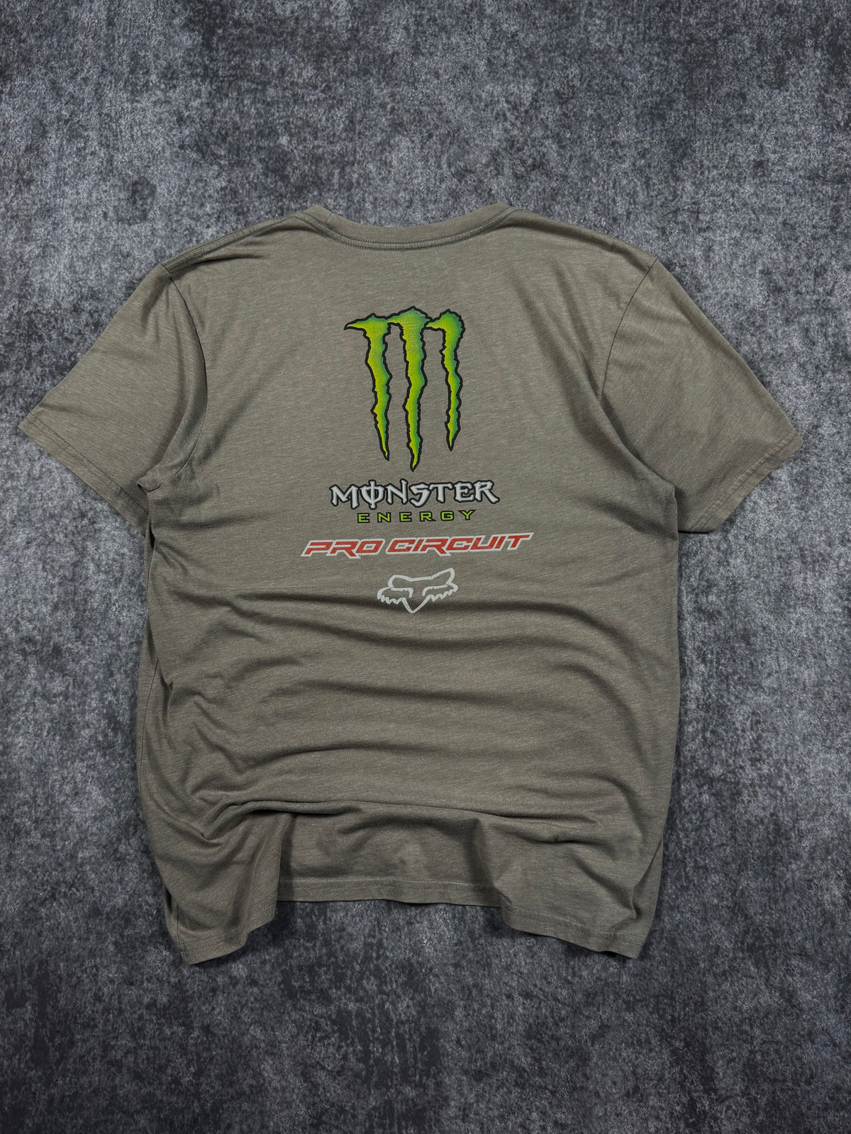 (rare) 2000s fox racing x monster energy shirt (S)