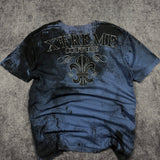 (rare) 2000s xtreme couture chrome shirt (XL)