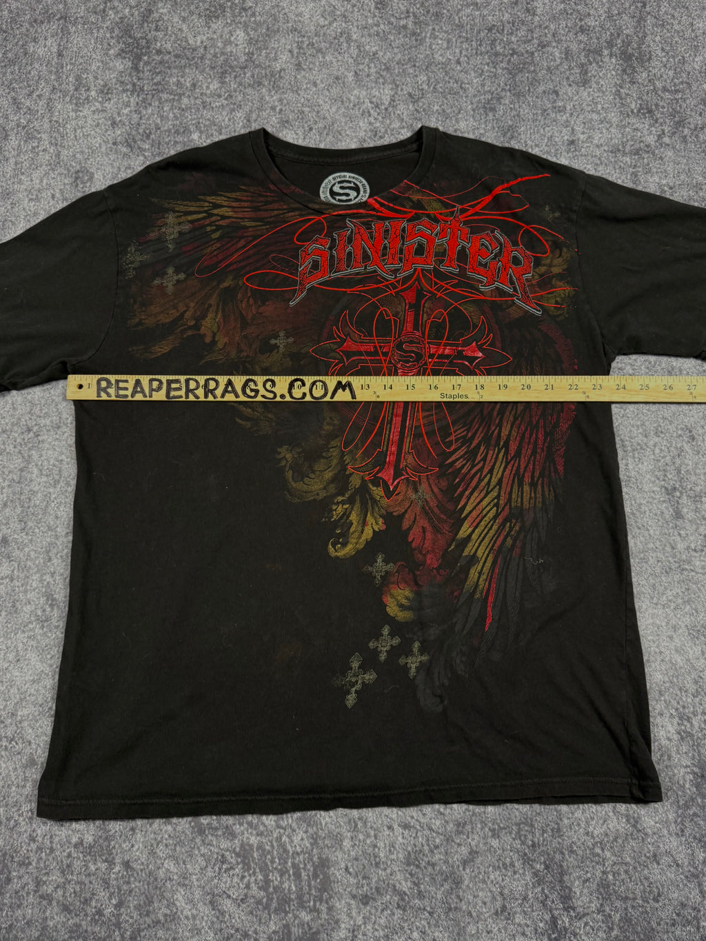(rare) 2000s sinister chrome shirt (XL)
