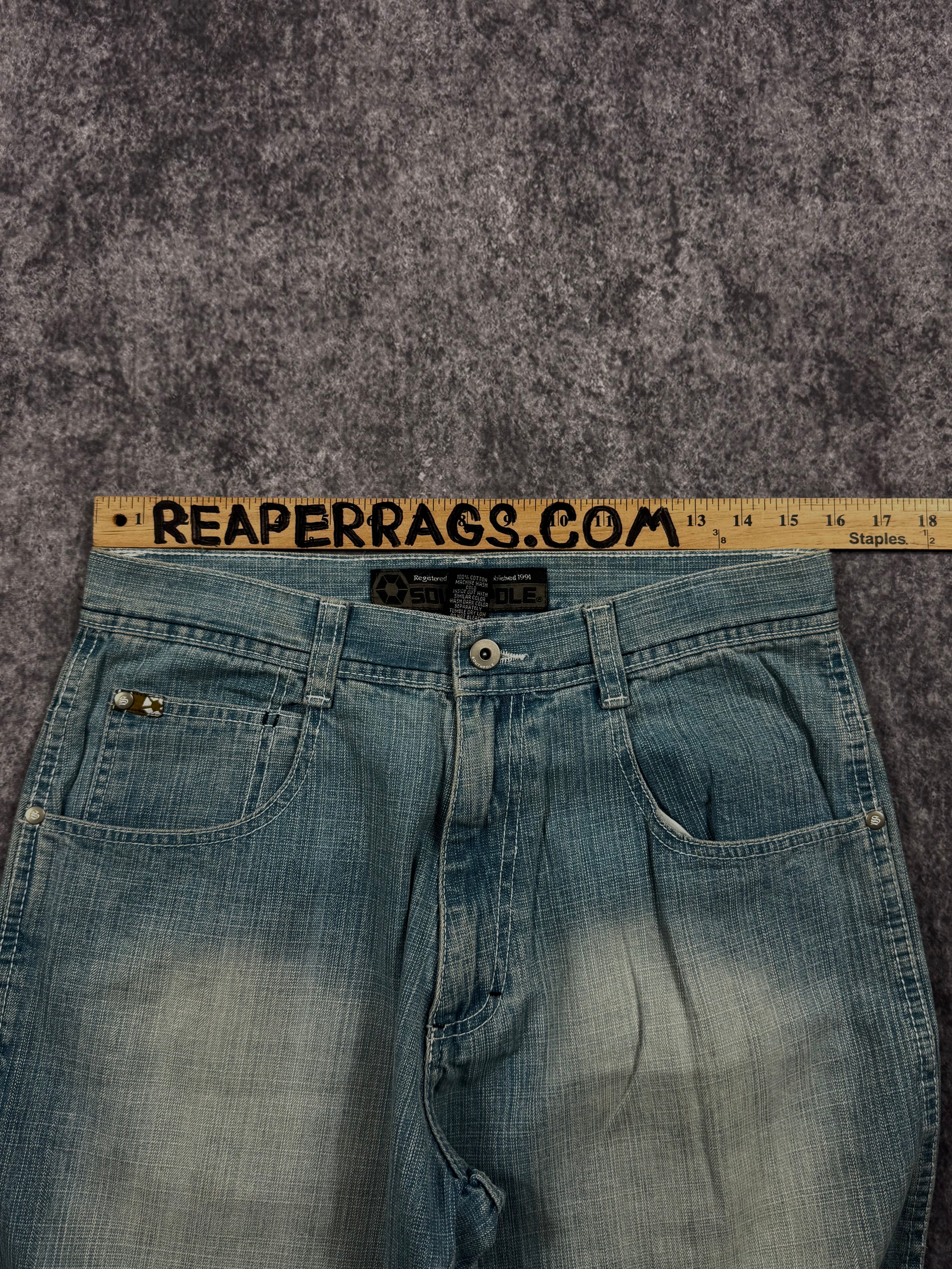 (rare) 2000s southpole brown tab jeans (32x29)