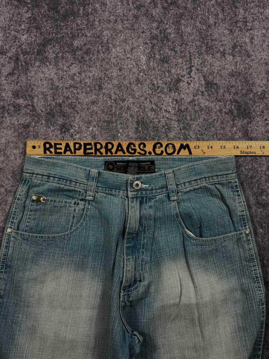 (rare) 2000s southpole brown tab jeans (32x29)