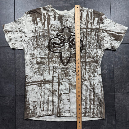 Y2K Affliction Style Helix Cross Tshirt (S)