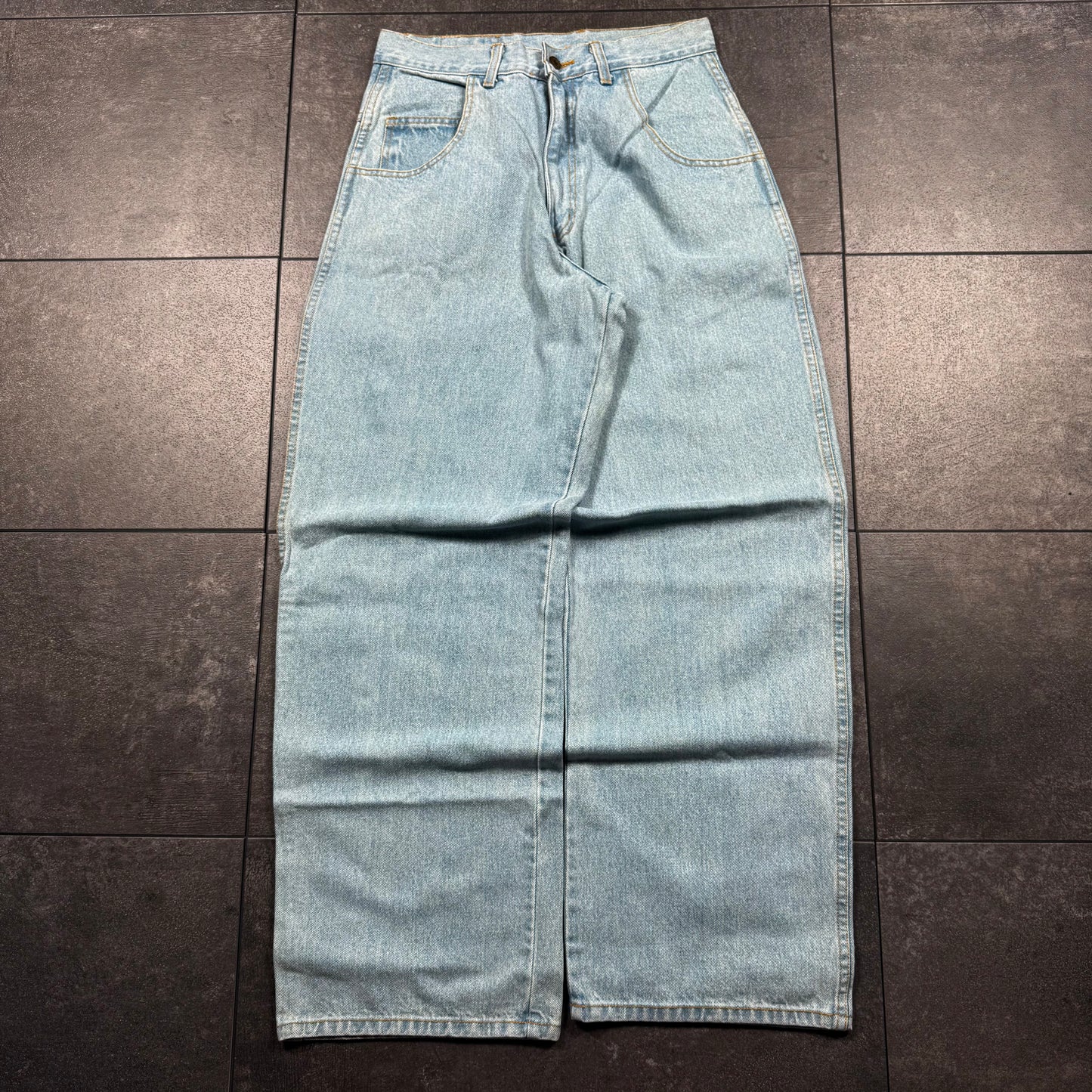 Y2K Deadstock JNCO Style Flip Flop Baggy Wide Leg Jeans (30x32)