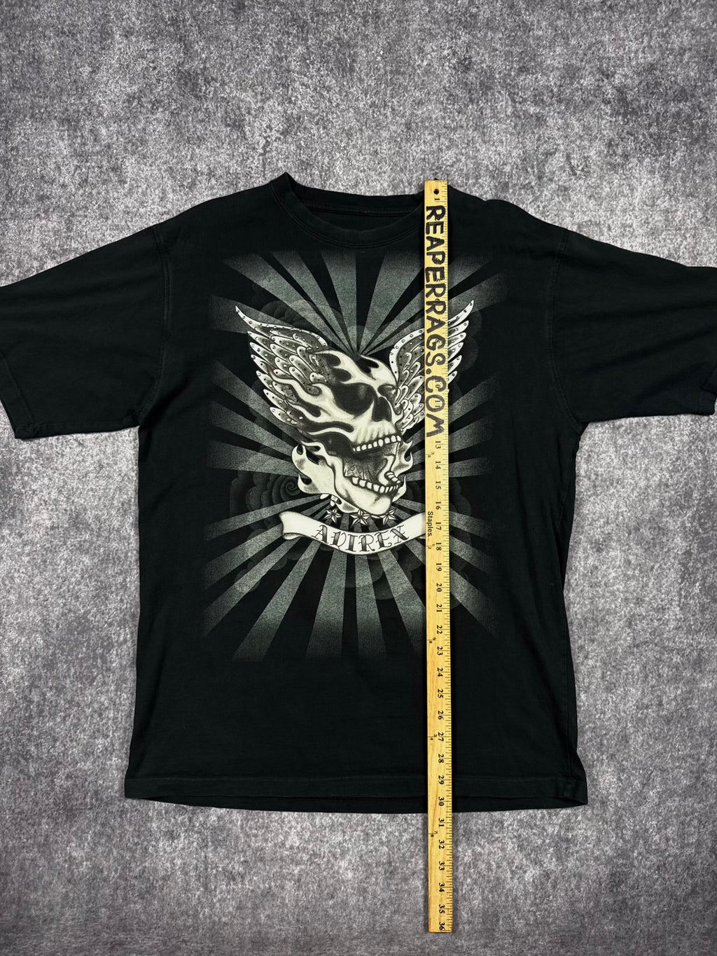(RARE) 2000S AVIREX RHINESTONE SHIRT (L)