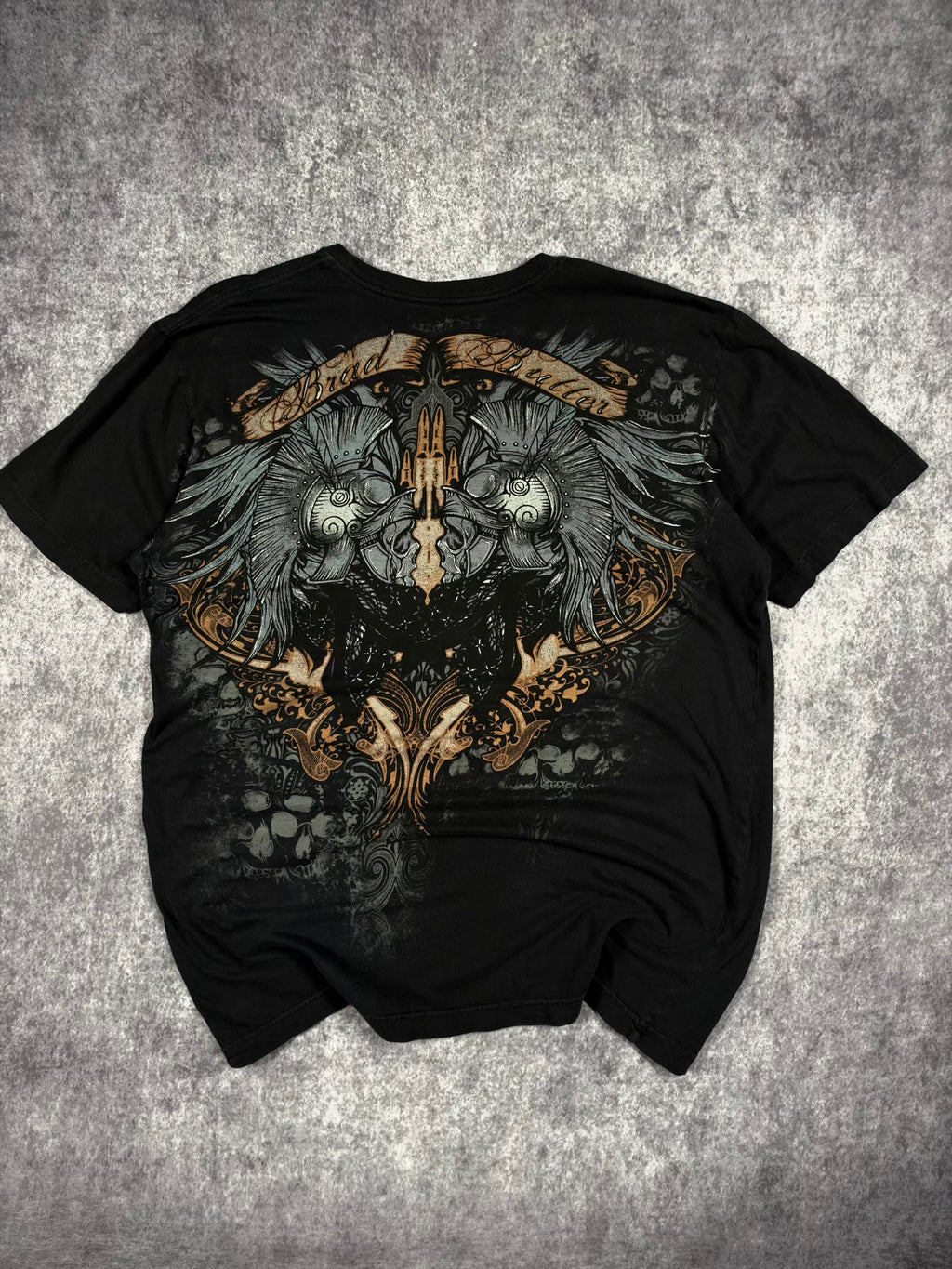 2000s CHROME BRAD BUTTER SHIRT (XL)