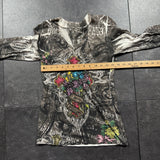 Women’s 2000s Long Sleeve Rhinestone Shirt (M)