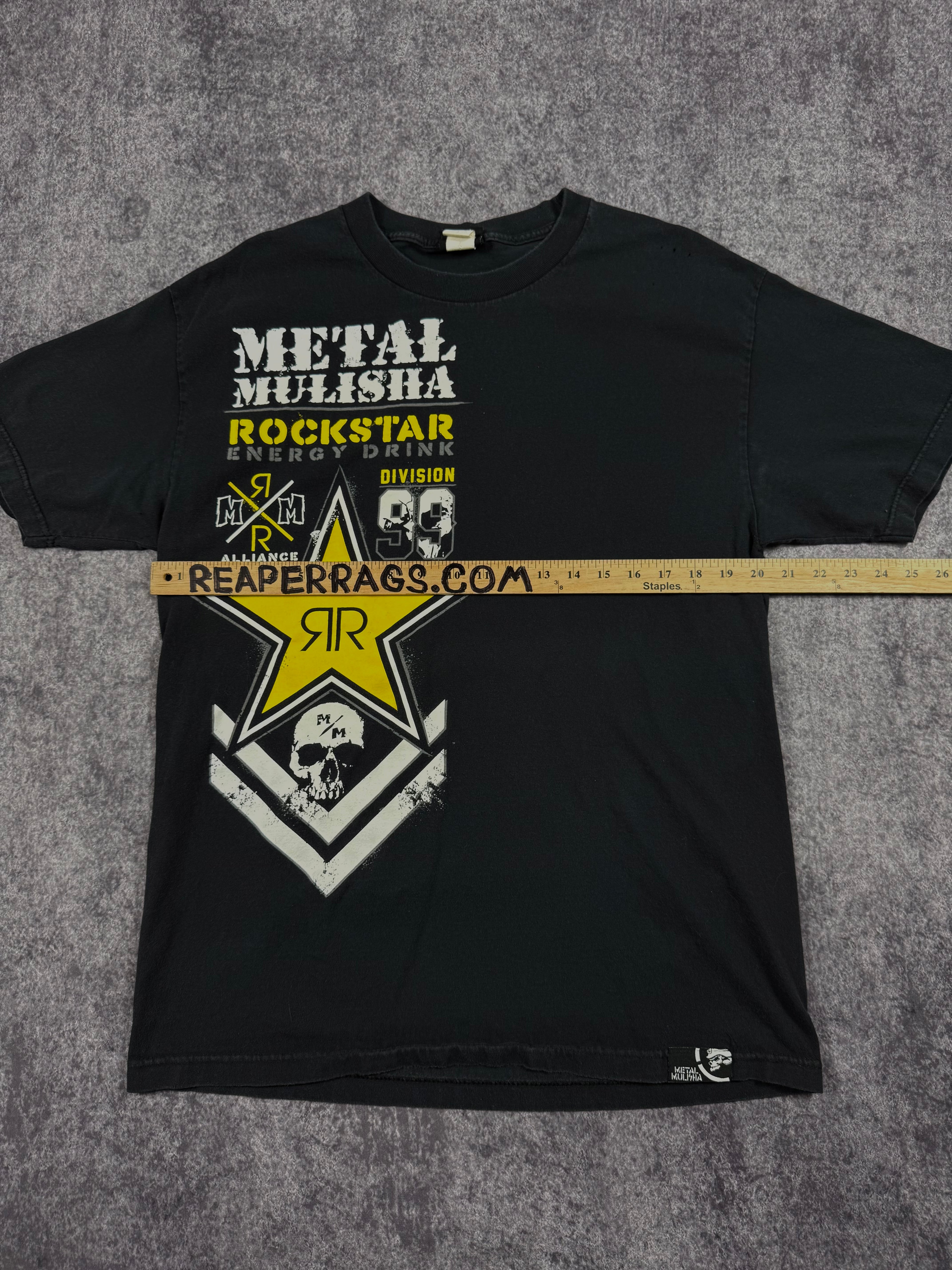 (rare) 2000s rockstar energy x metal mulisha shirt (M)