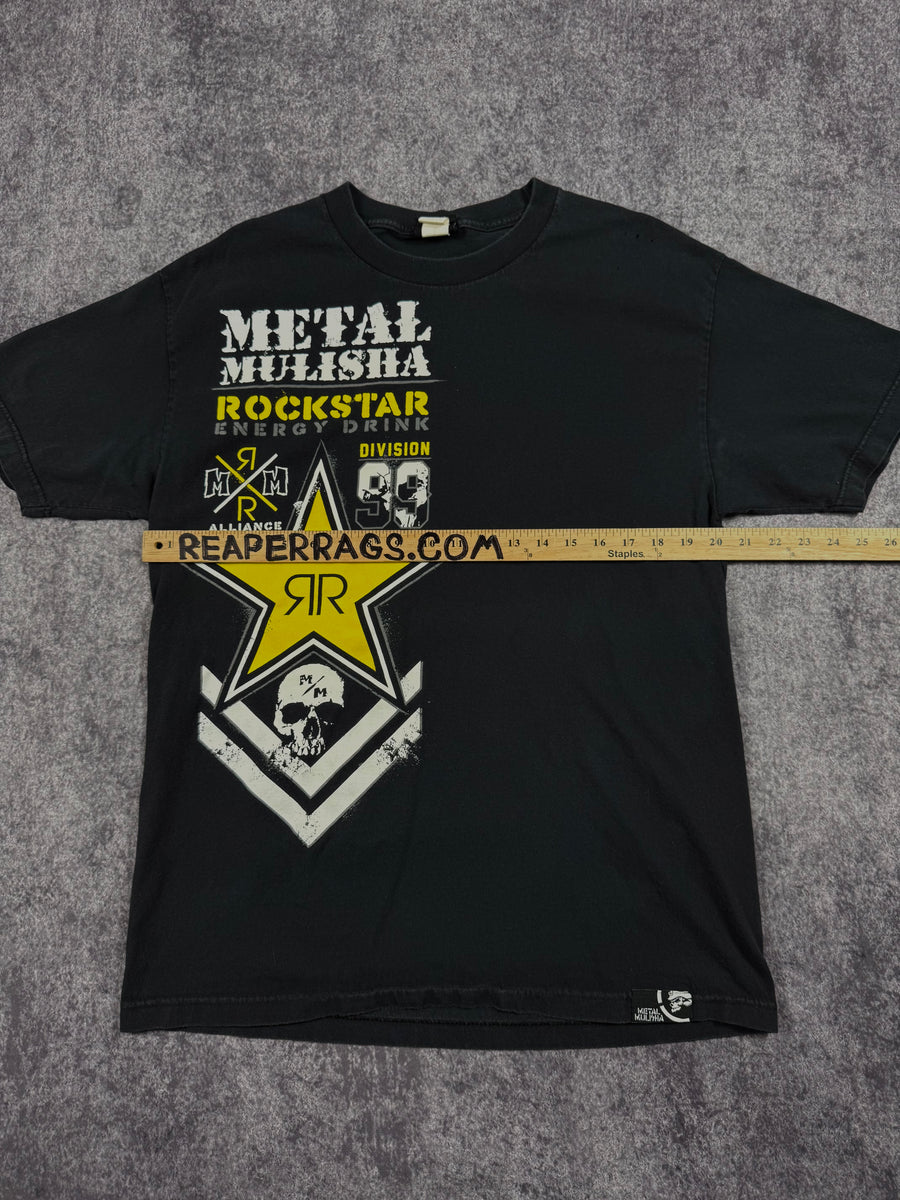 (rare) 2000s rockstar energy x metal mulisha shirt (M)
