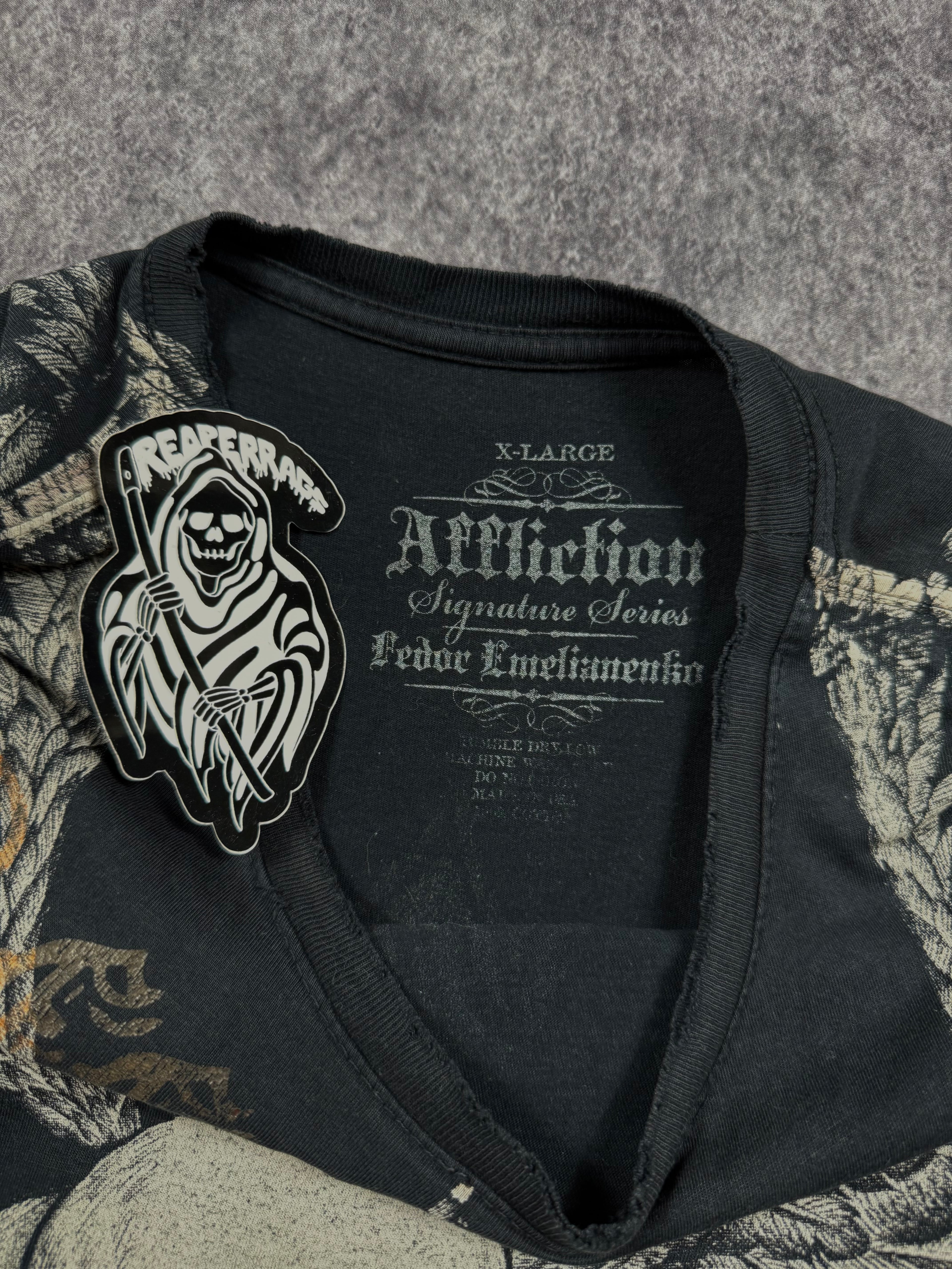 (rare) 2000s affliction x fedor shirt (XL)