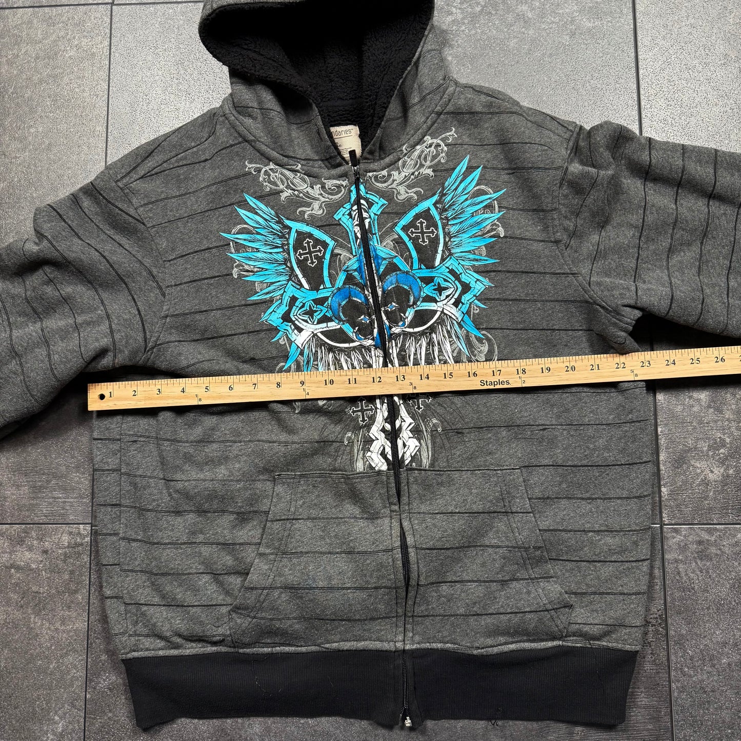 Y2K Jesse Pinkman Style No Boundaries Zip-Up Hoodie (M)