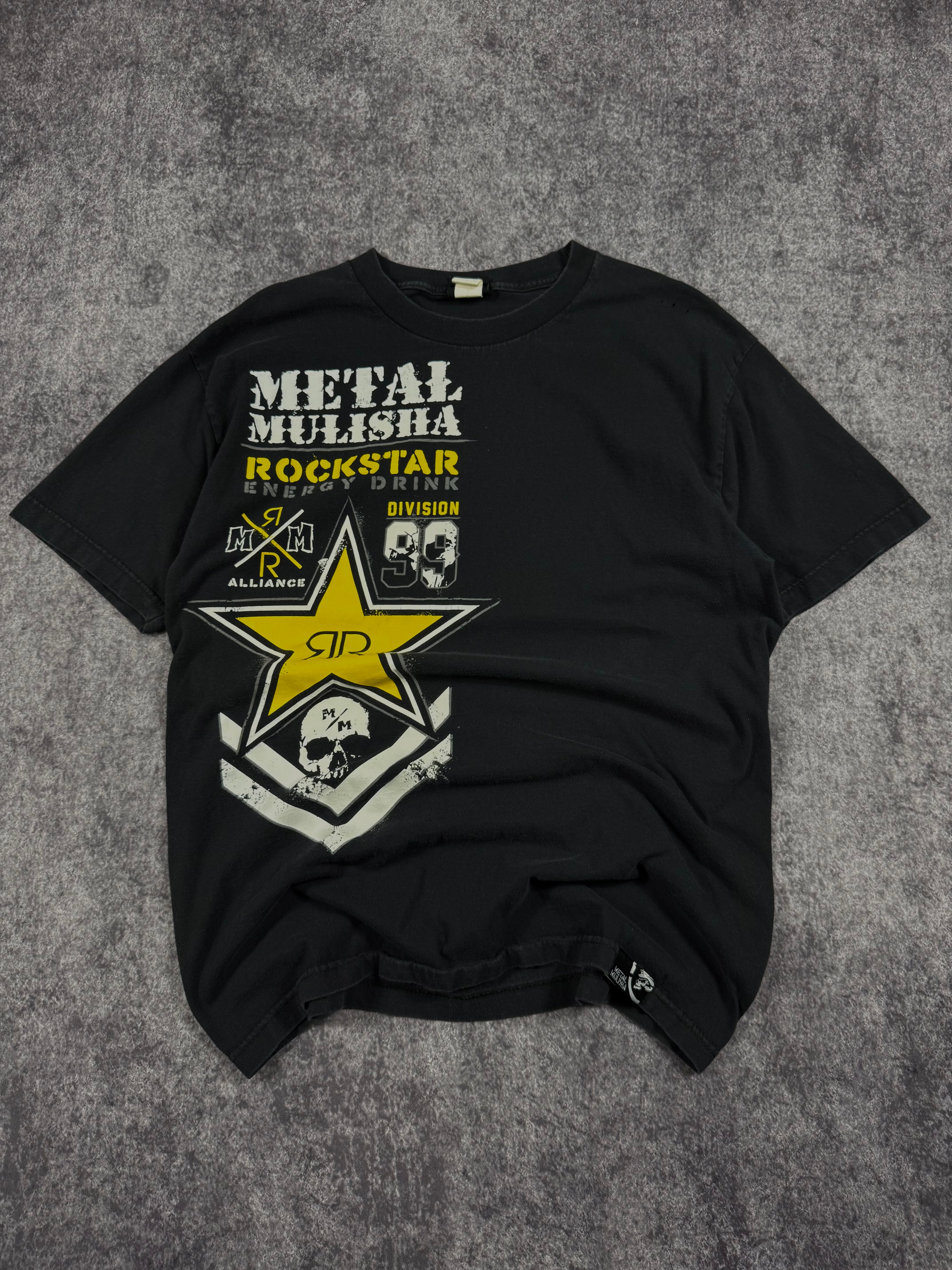 (rare) 2000s rockstar energy x metal mulisha shirt (M)