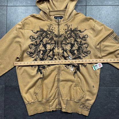 Cyber Y2K Jesse Pinkman Style Ecko Unltd. Zip-Up Hoodie (L)