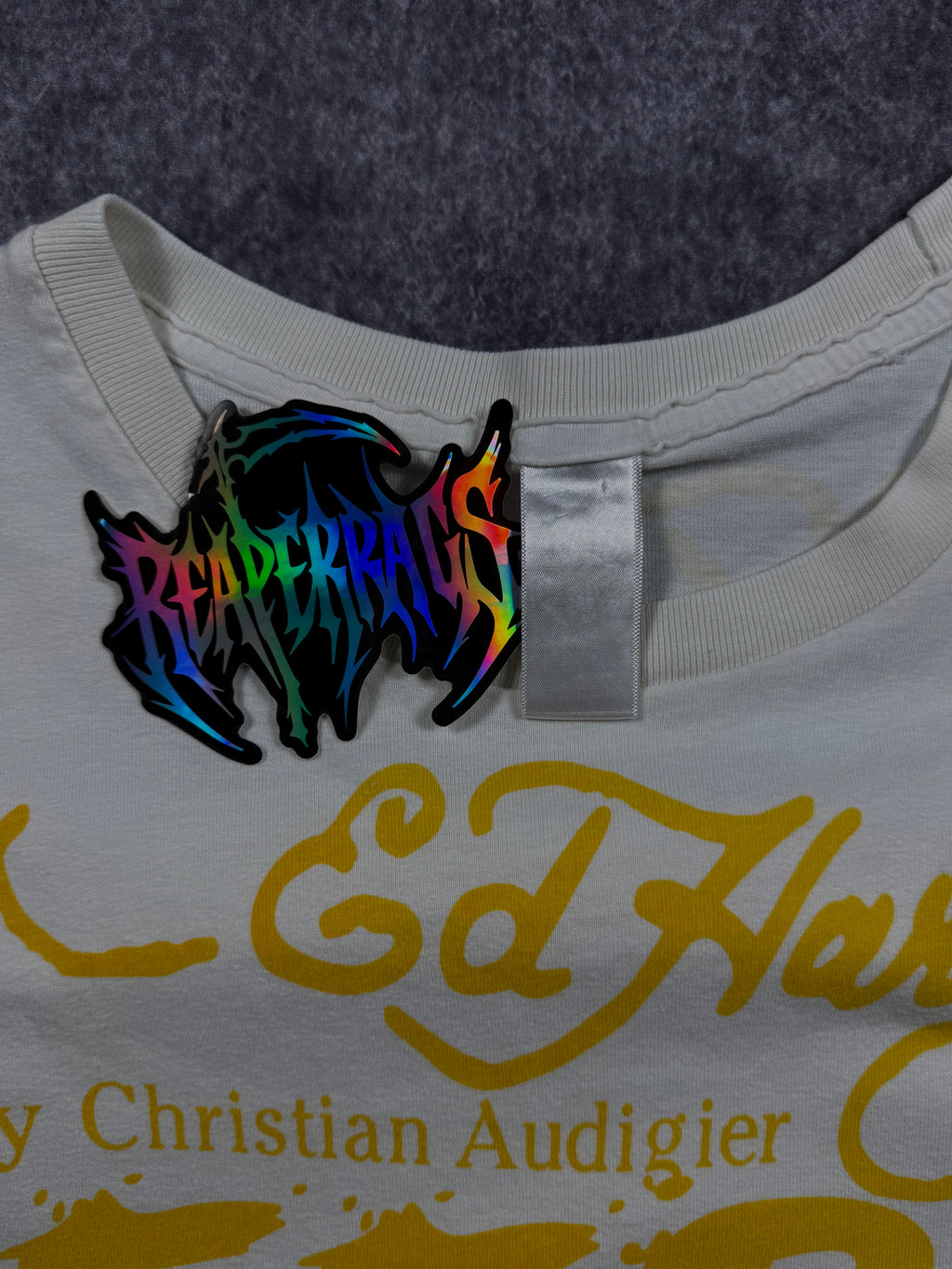 (rare) 2000s ed hardy rhinestone shirt (S)