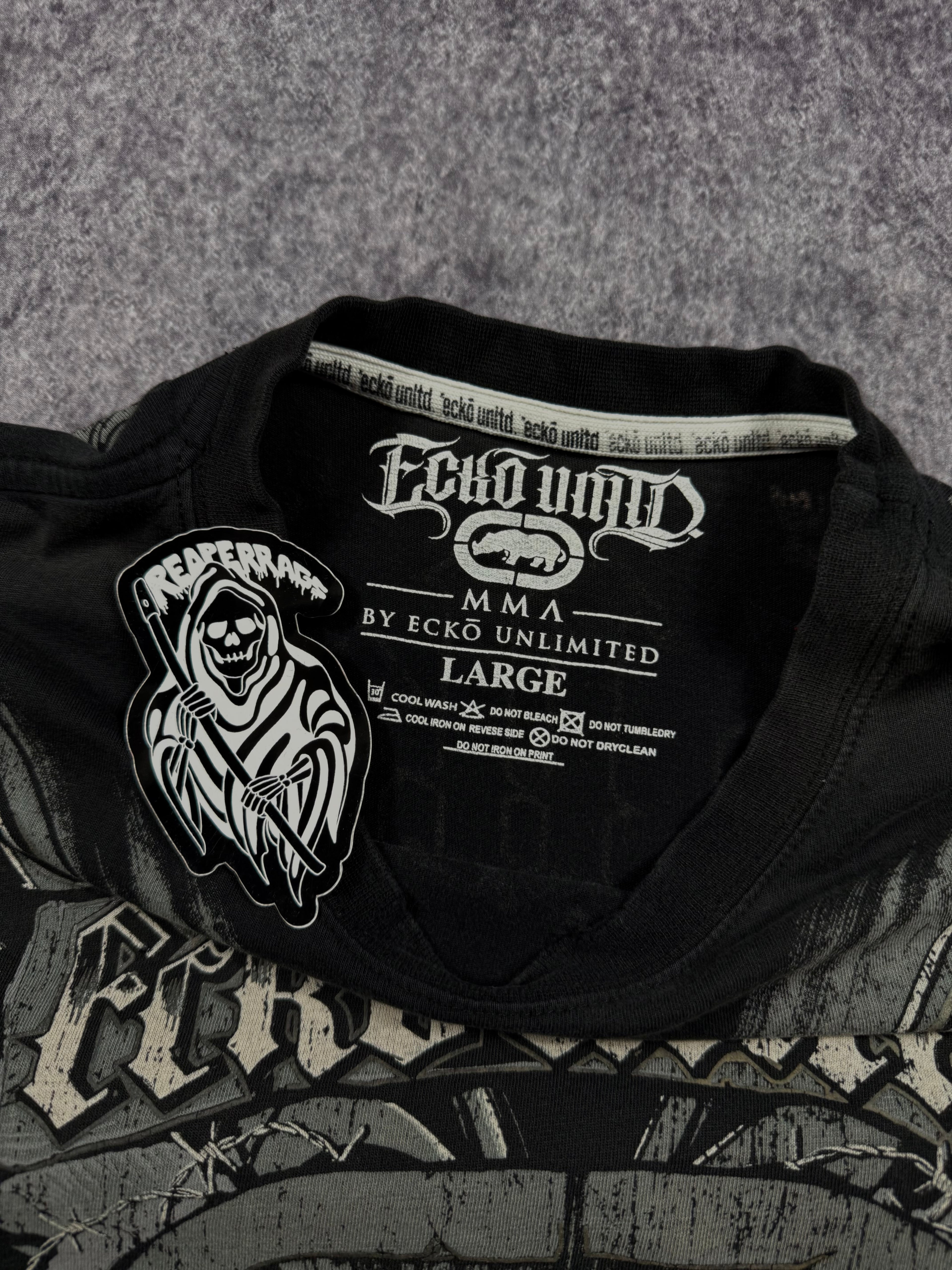 (rare) 2000s ecko unltd x mma elite shirt (L)