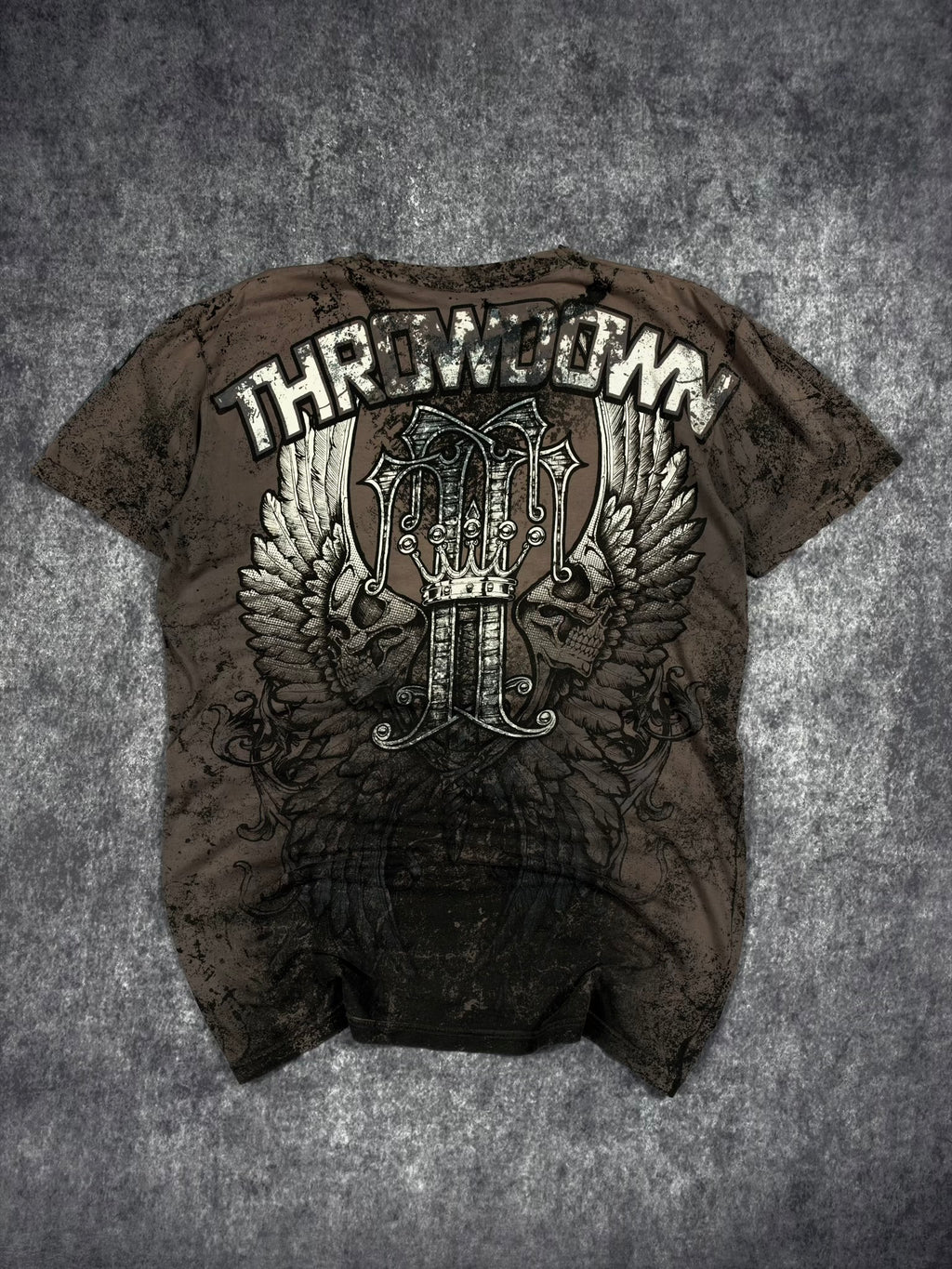 (RARE) 2000s THROWDOWN SHIRT (L)