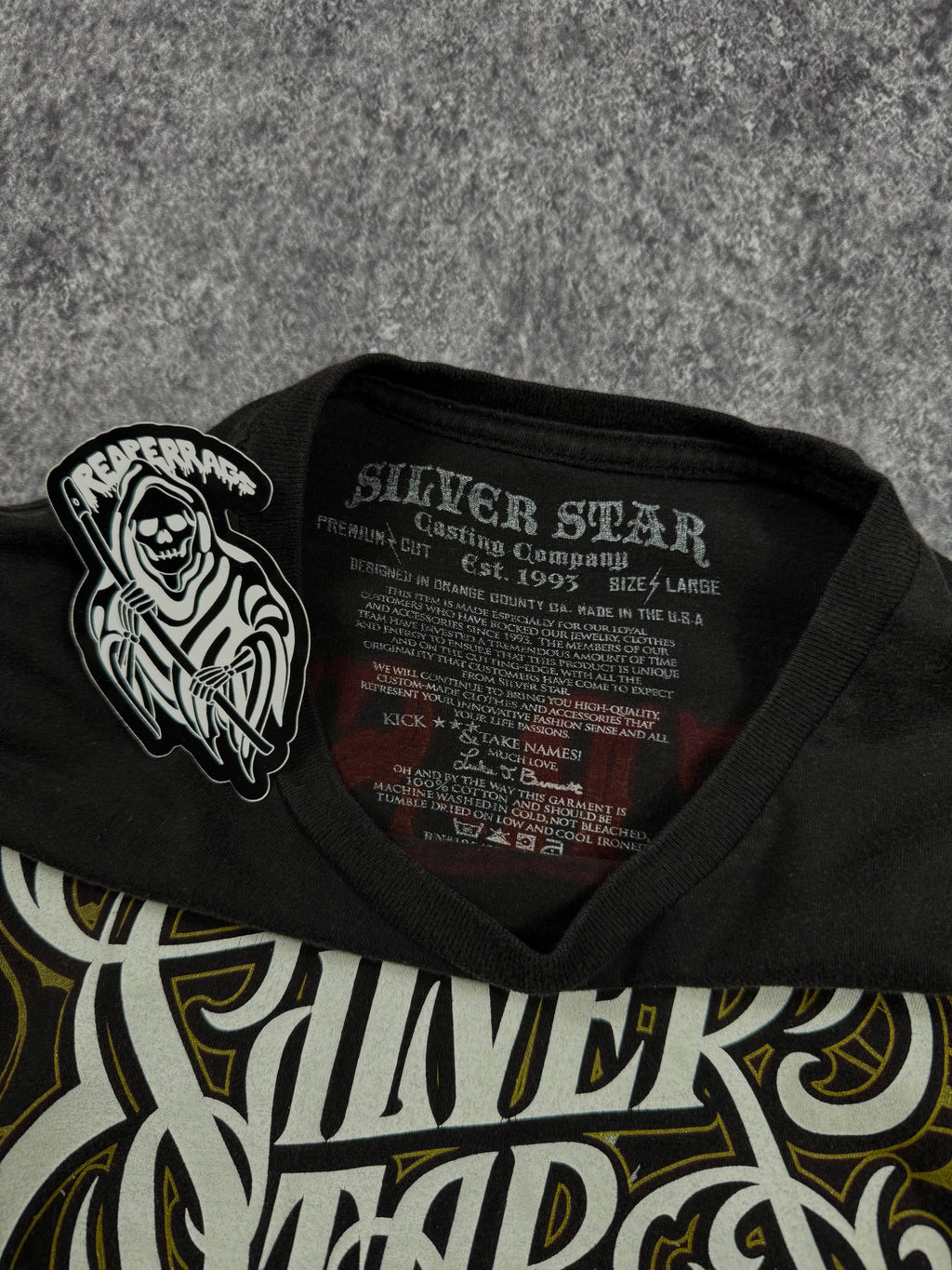 (rare) 2000s silver star shirt (L)