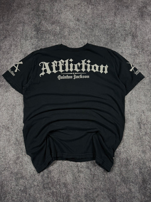 (rare) 2000s affliction x quintin jackson shirt (XL)