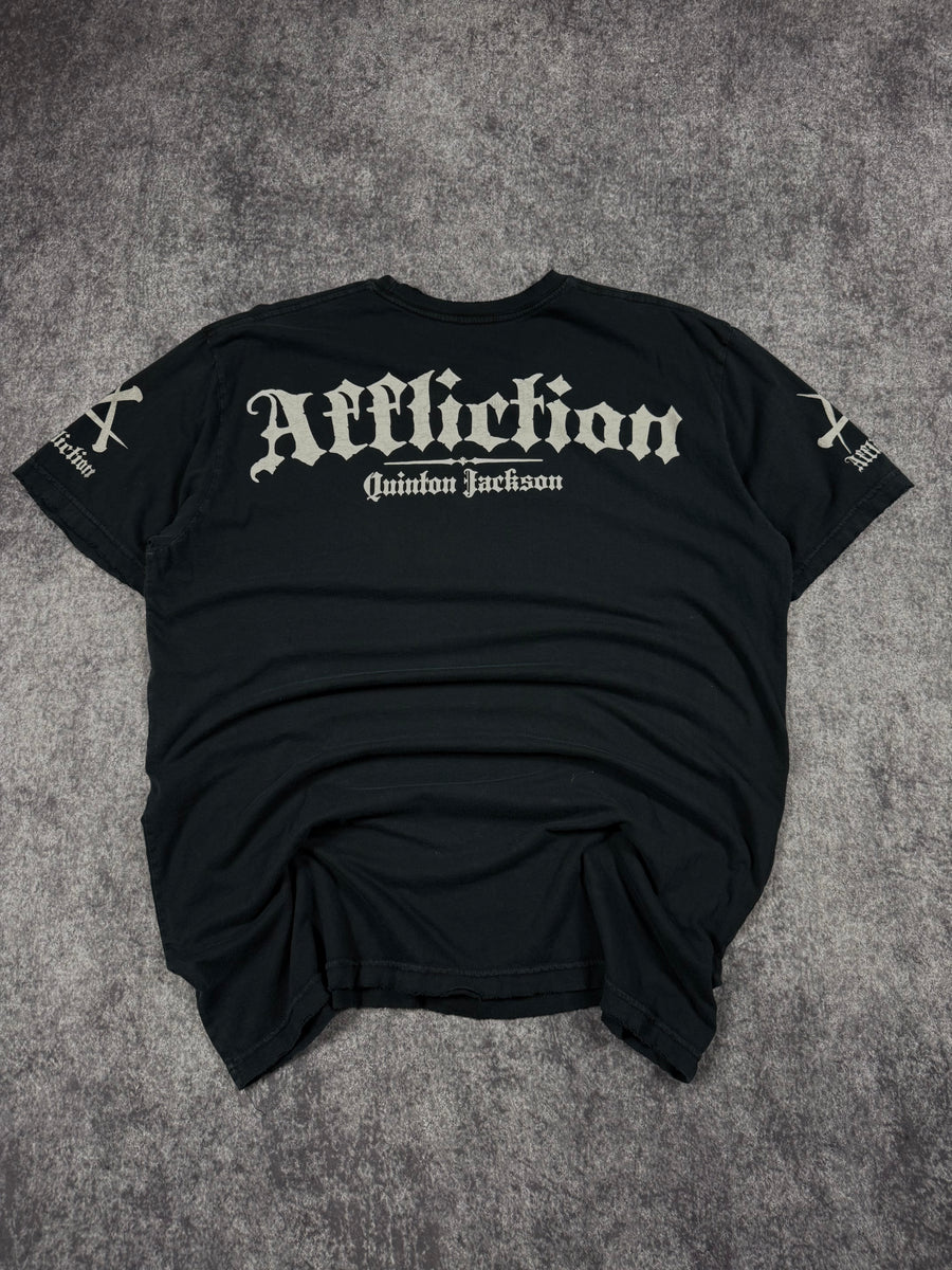 (rare) 2000s affliction x quintin jackson shirt (XL)