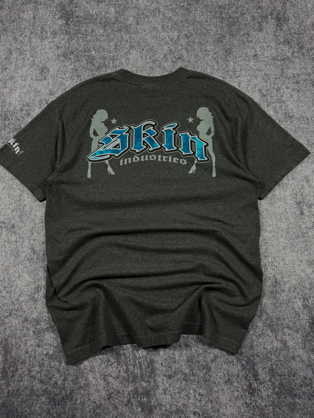 (rare) 2000s skin industries chrome shirt (L)