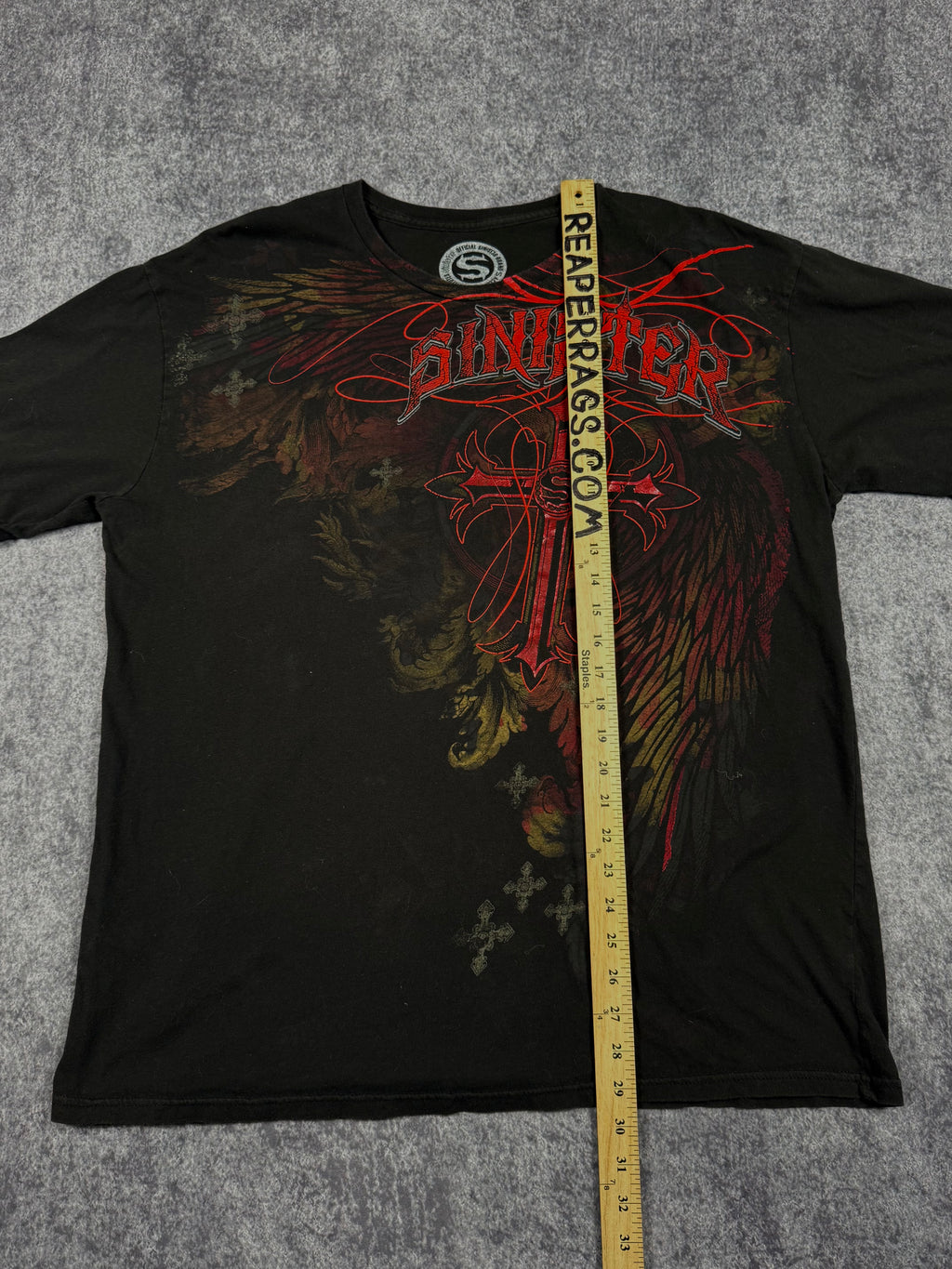 (rare) 2000s sinister chrome shirt (XL)