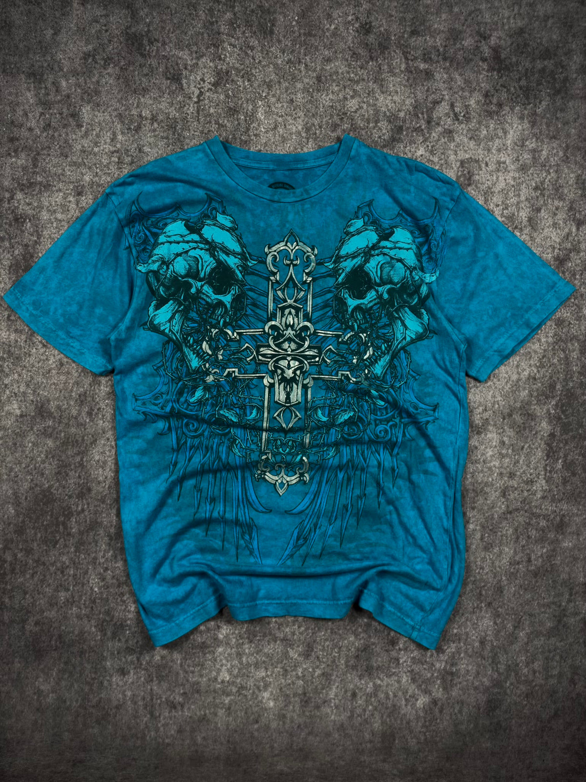 (RARE) 2000S SINISTER CHROME SHIRT (L)