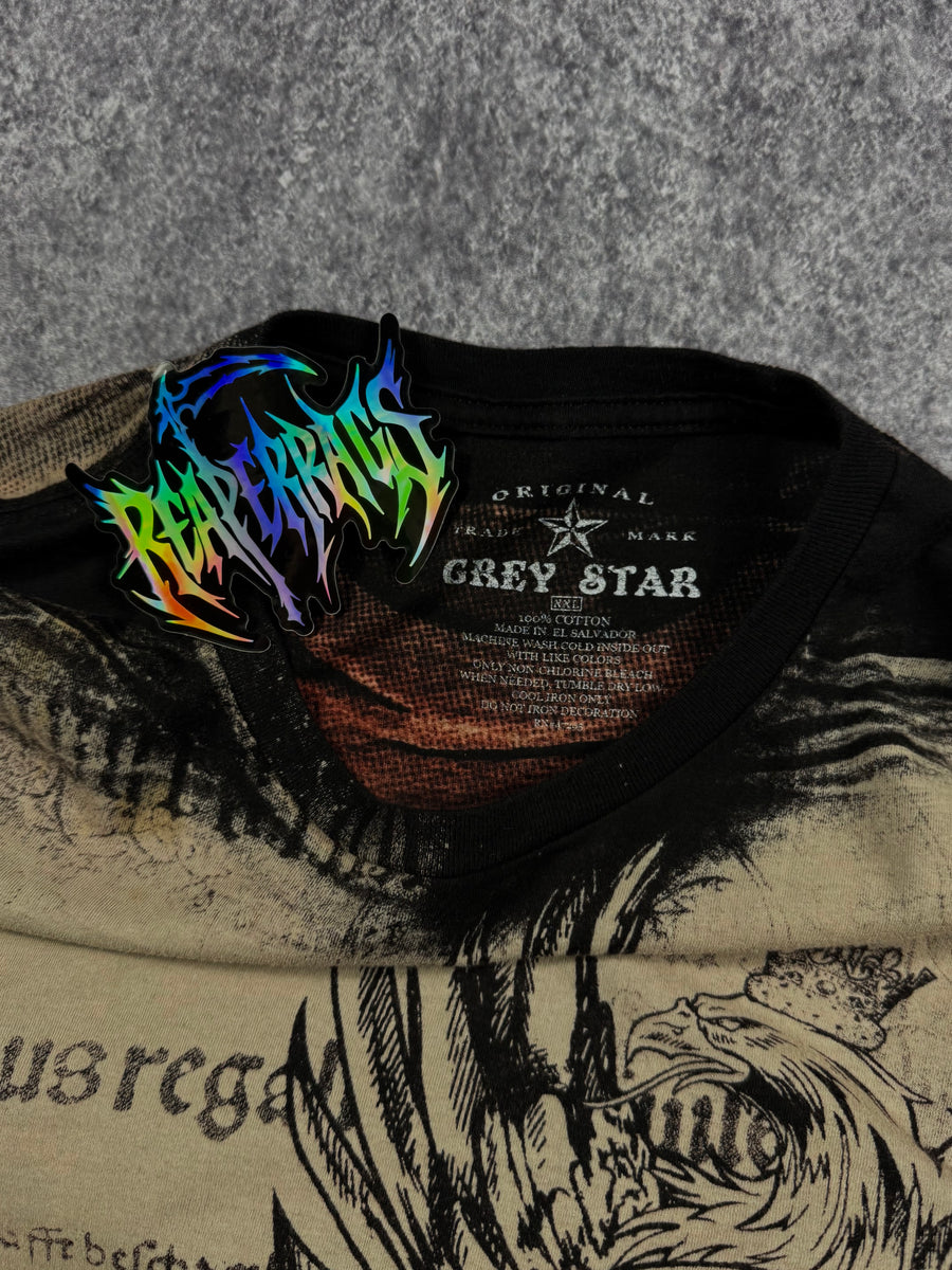 (rare) 2000s grey star shirt (XL)