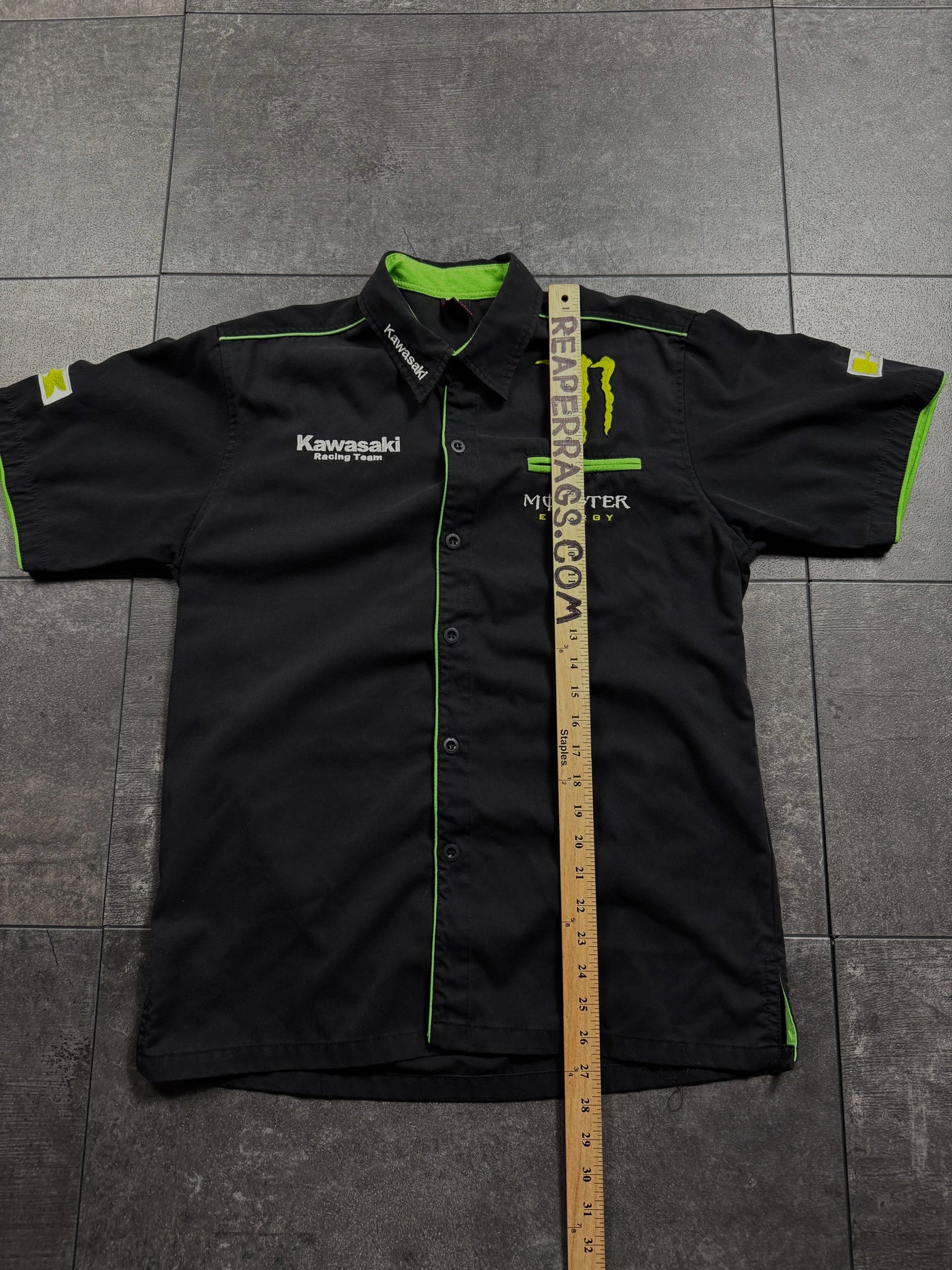 (rare) 2000s kawasaki x monster energy shirt