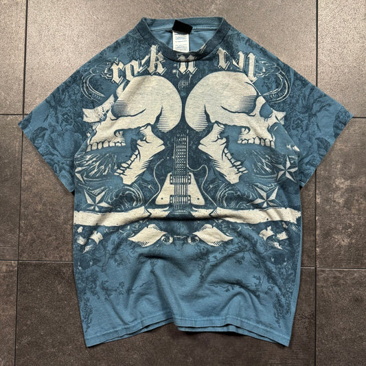 Y2K Affliction Style Skull Tshirt (S)