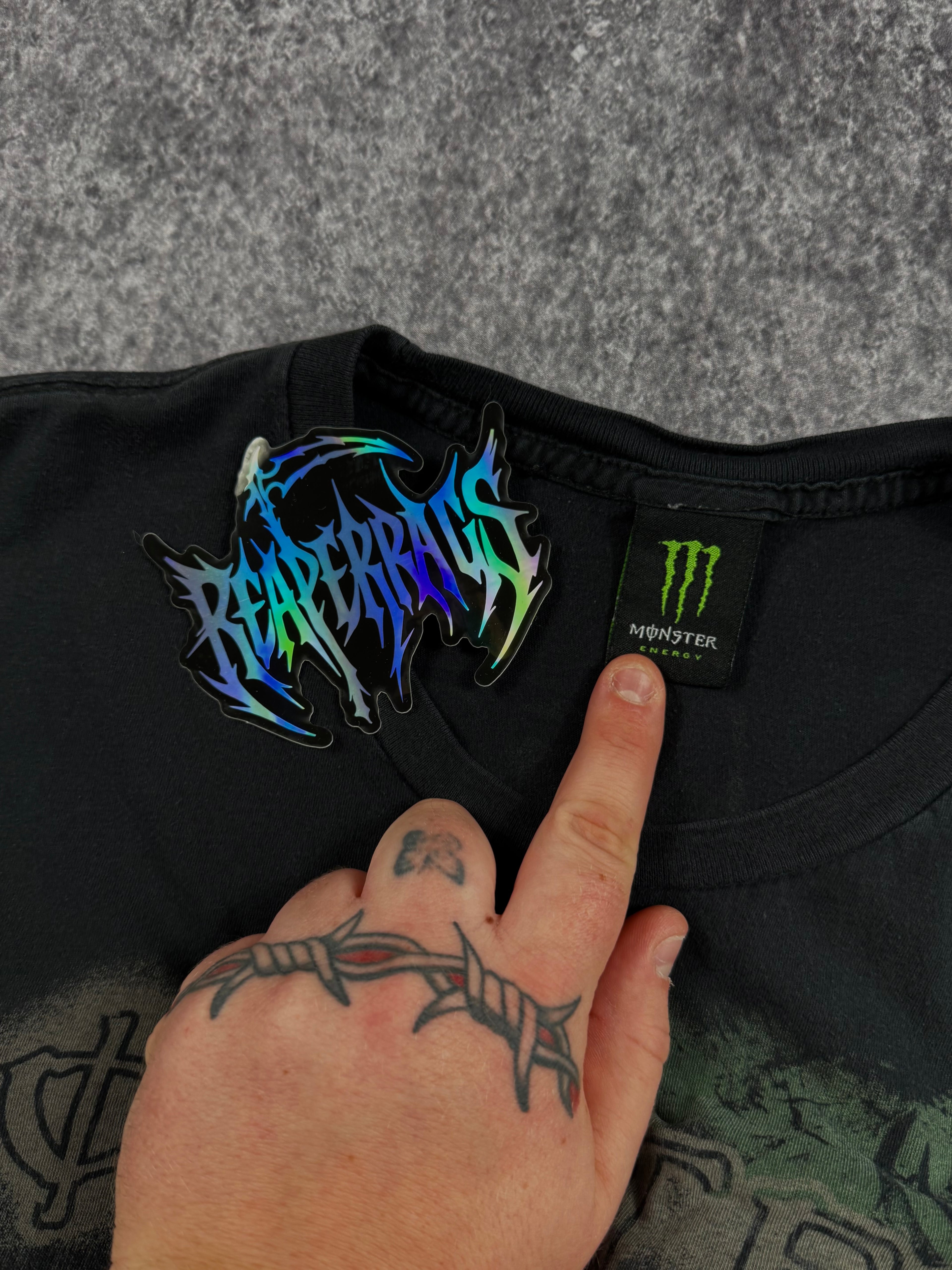(rare) 2000s monster energy shirt (L)