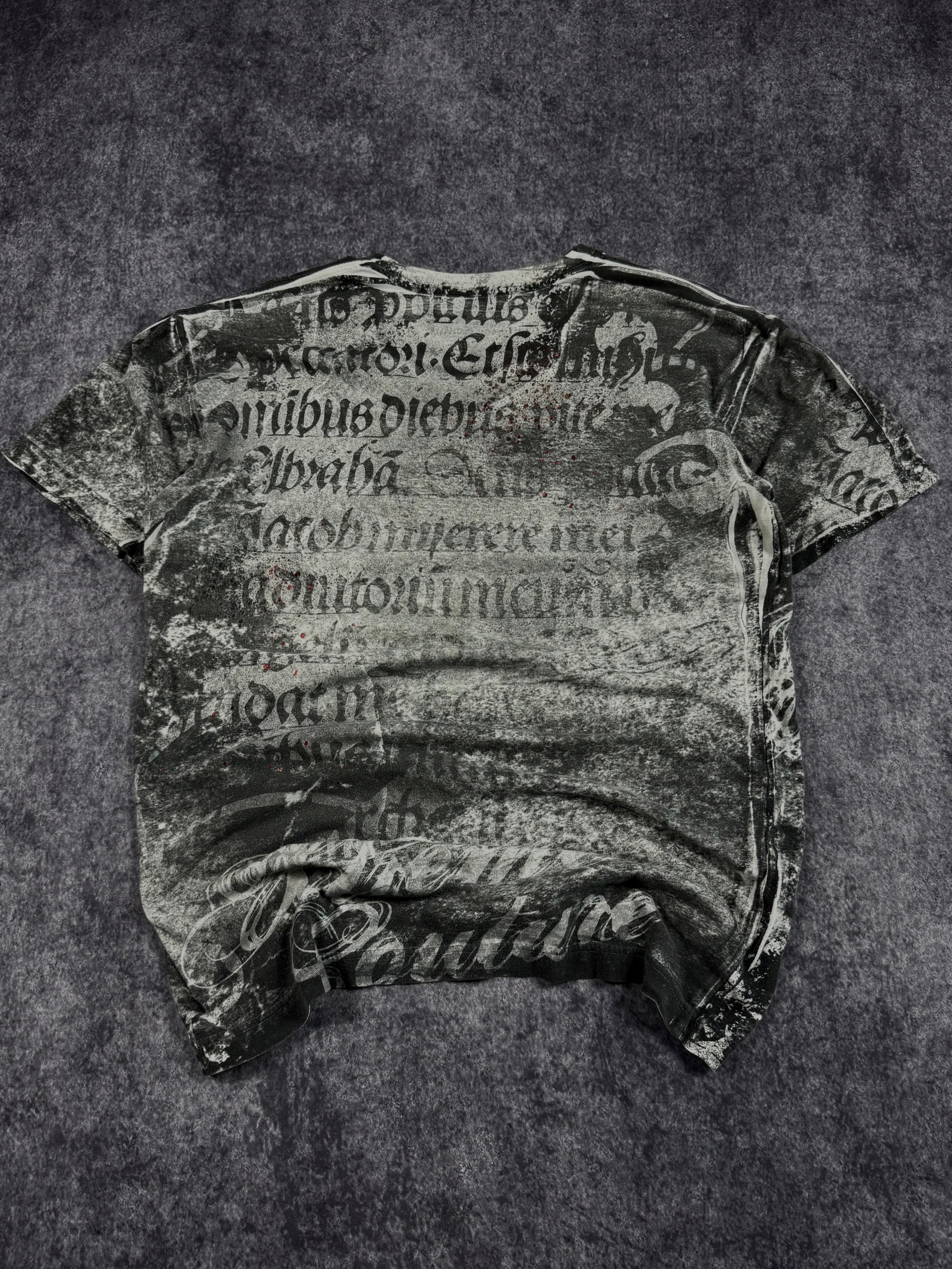 (rare) 2000s xtreme couture chrome shirt (L)