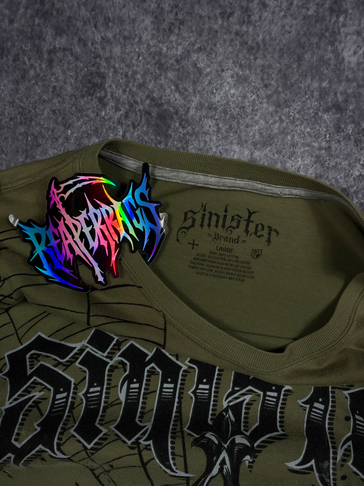 (RARE) 2000s SINISTER SHIRT (L)