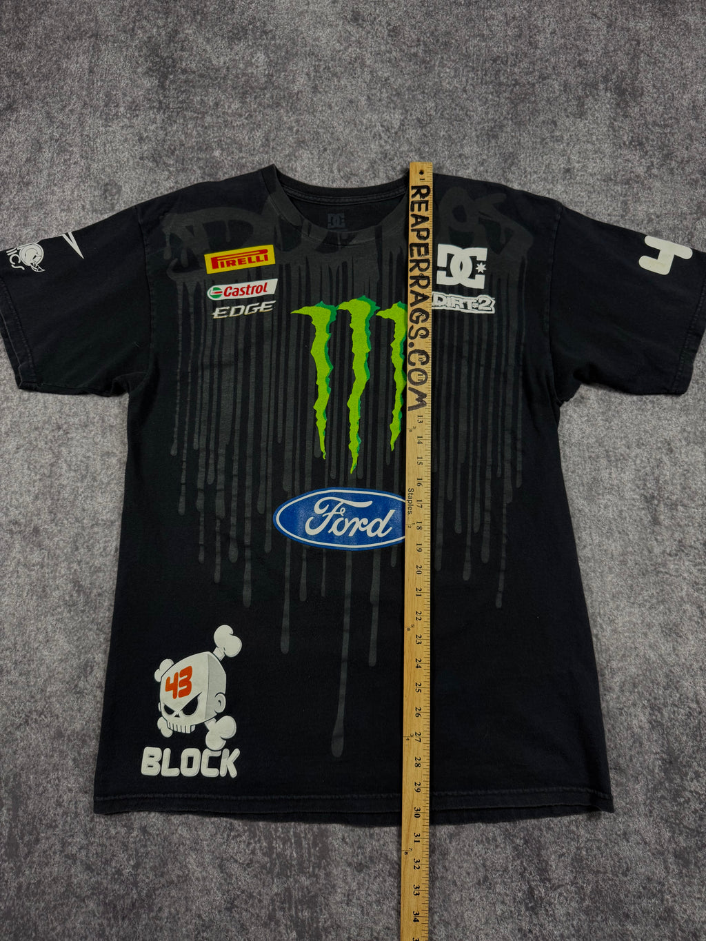 (rare) 2000s dc shoes x monster energy x ken block shirt (M)