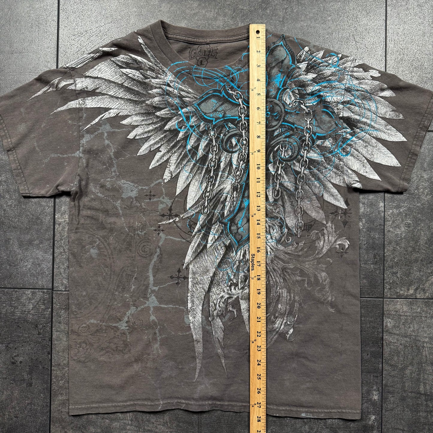 Y2K MMA ELTE Cross & Wings Tshirt (M)