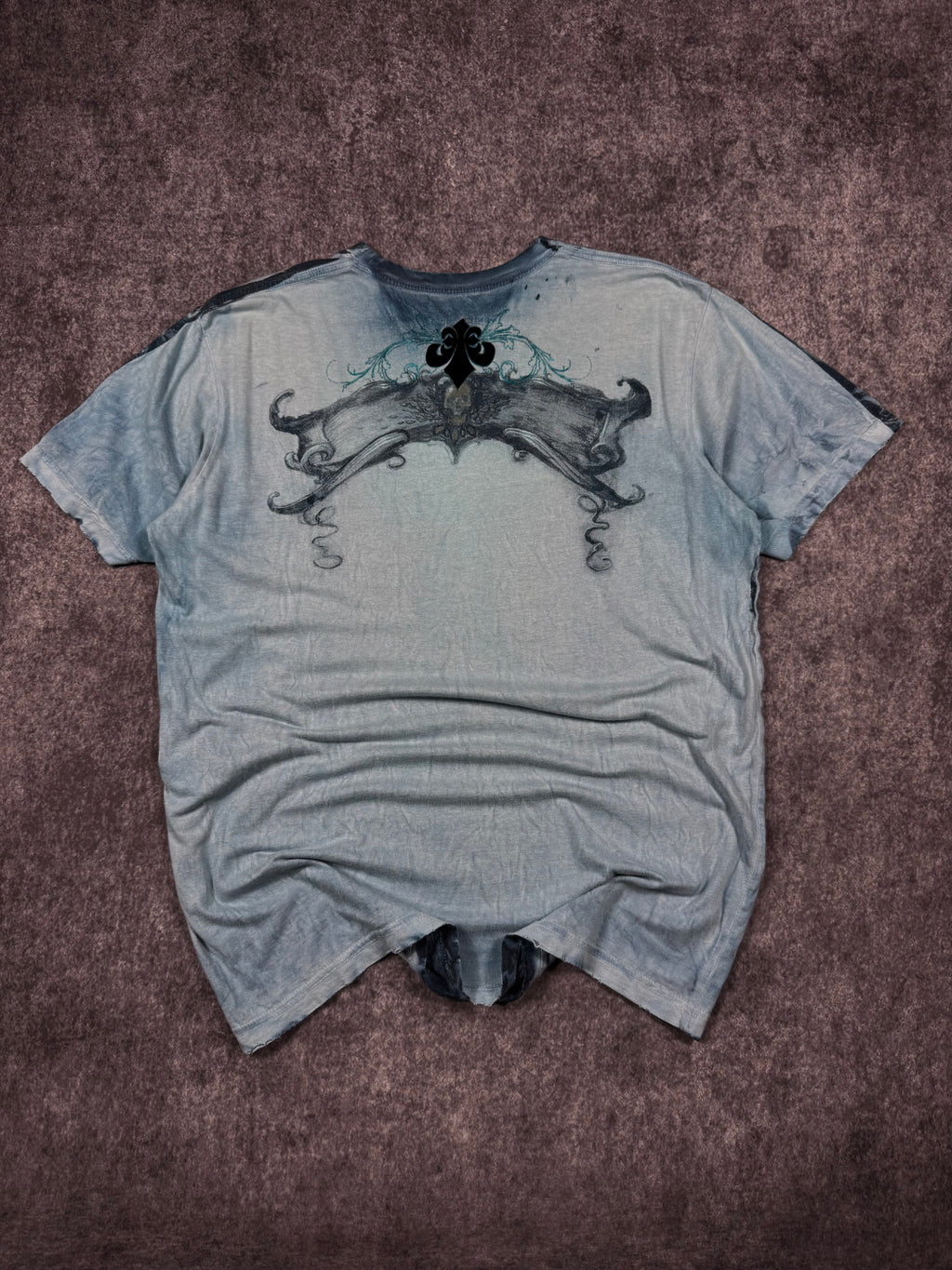 (rare) 2000s affliction chrome shirt (L)