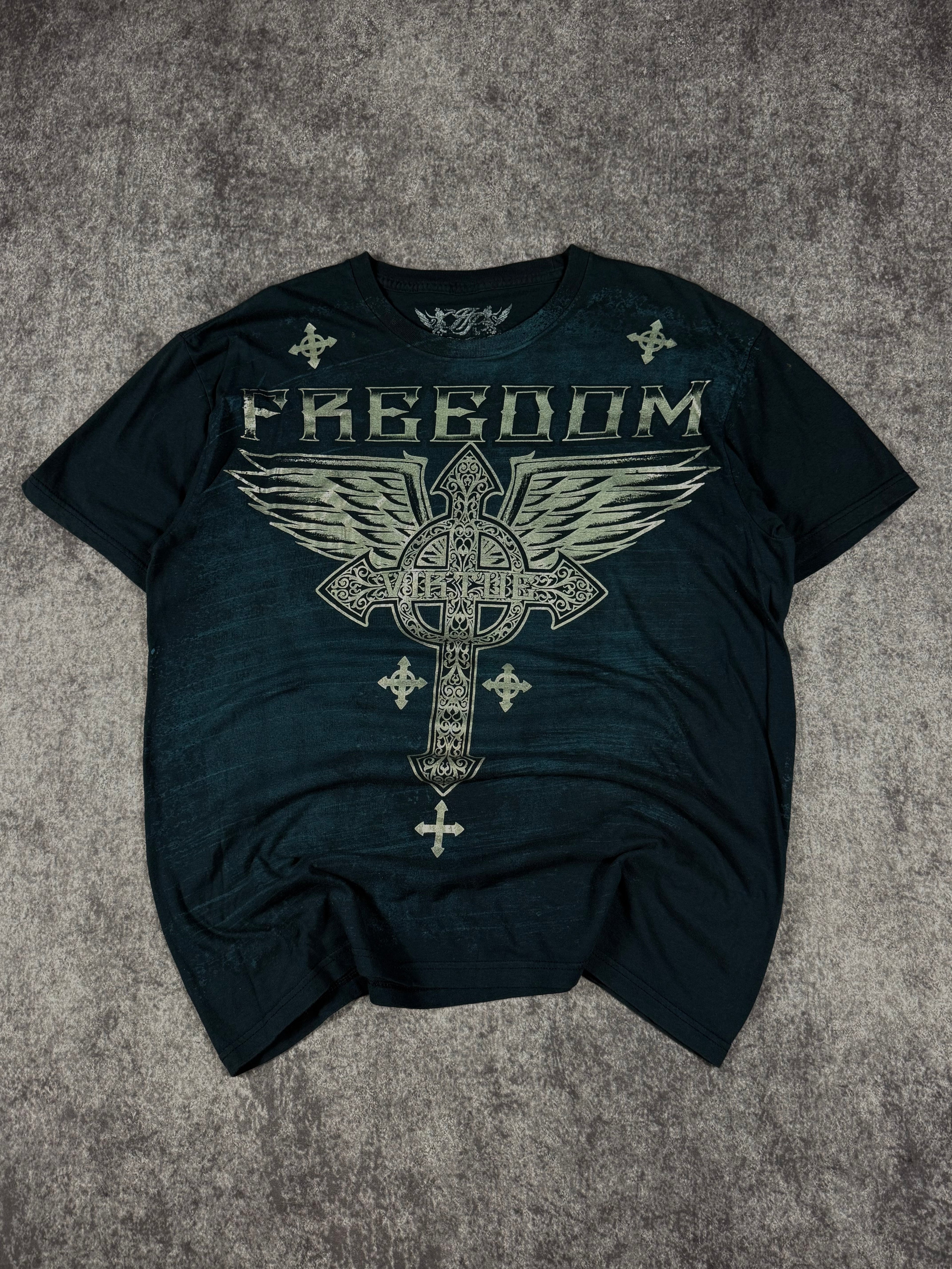 2000s winged chrome shirt (L)