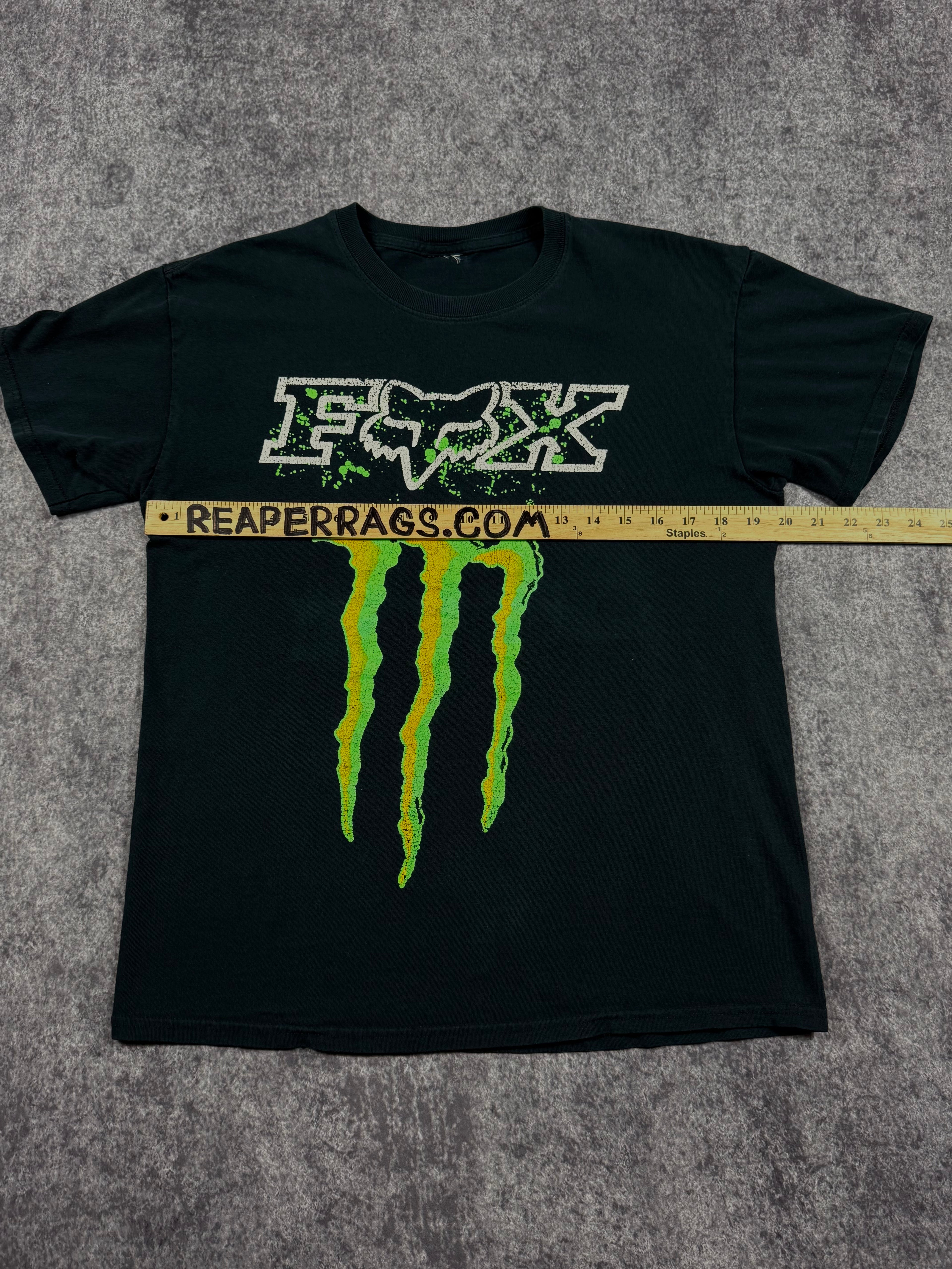 (rare) 2000s monster energy x fox racing shirt (M)
