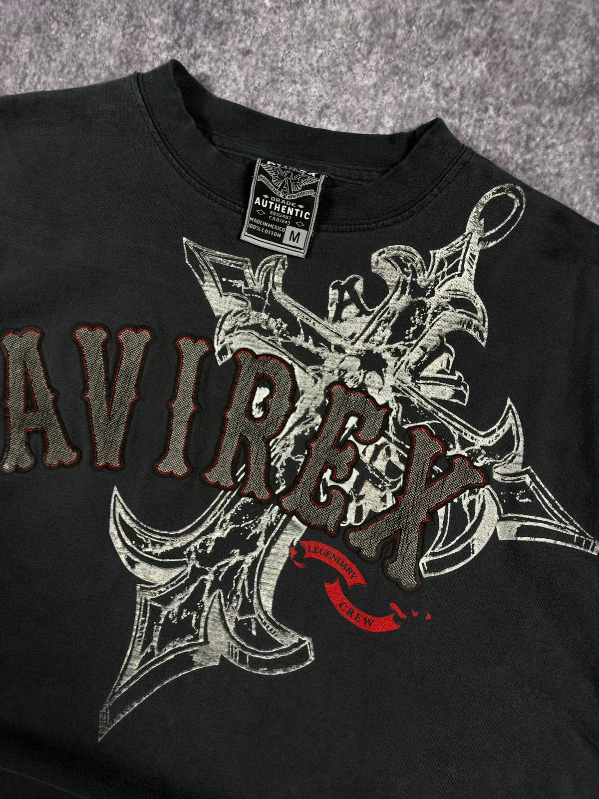 (RARE) 2000s EMBROIDERED AVIREX SHIRT (M)
