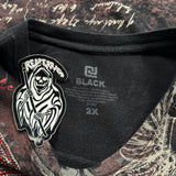 (rare) 2000s Black Rhinestone Shirt (XL)