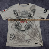 2000s rebel spirit rhinestone shirt (L)