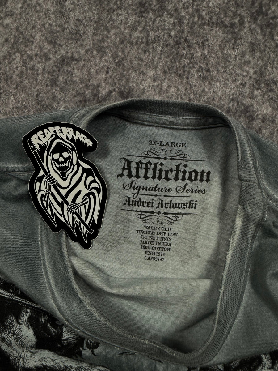 (rare) 2000s affliction x andrei arlouski shirt (XL)