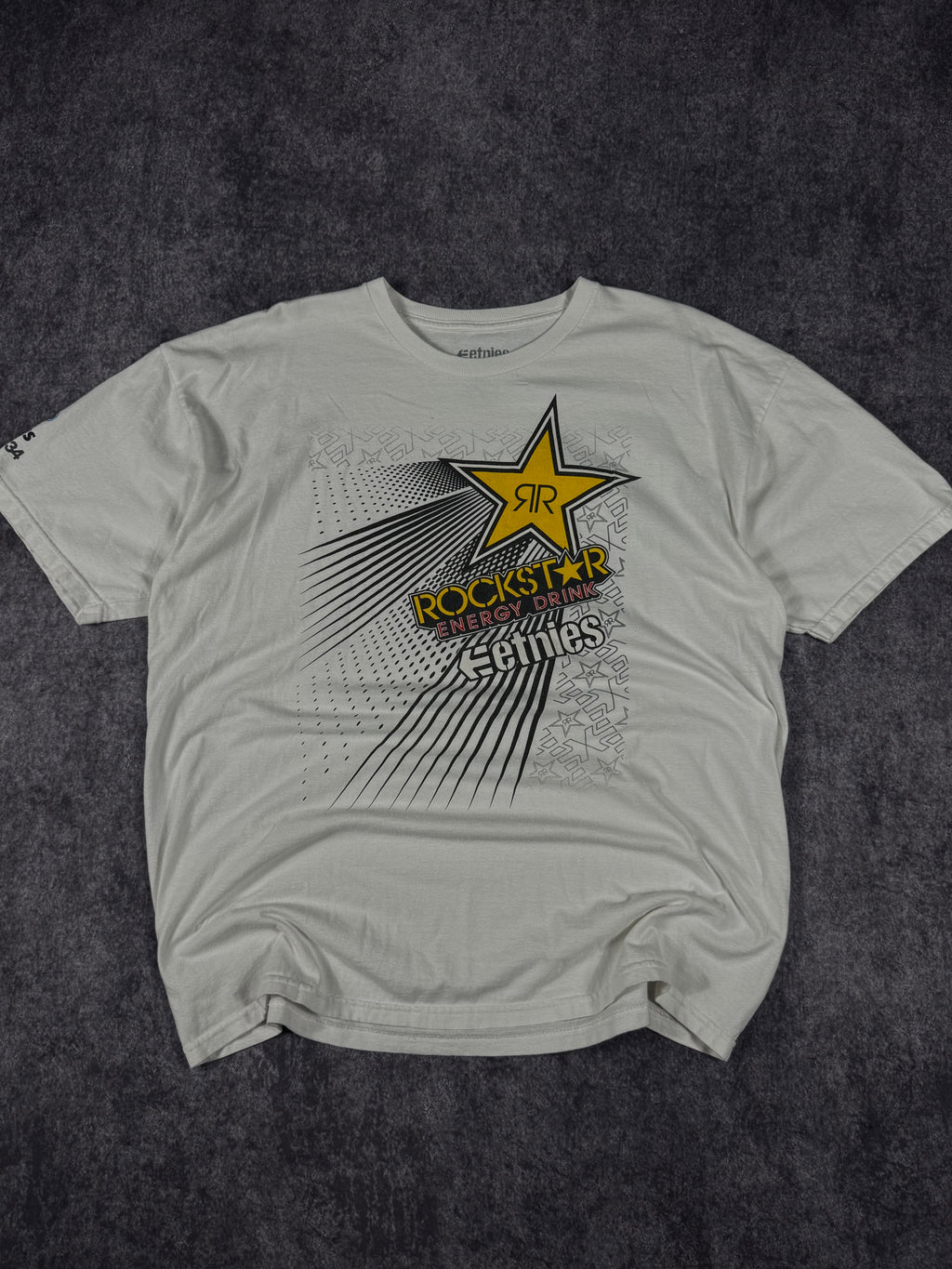 (rare) 2000s rockstar energy x etnies shirt (XL)