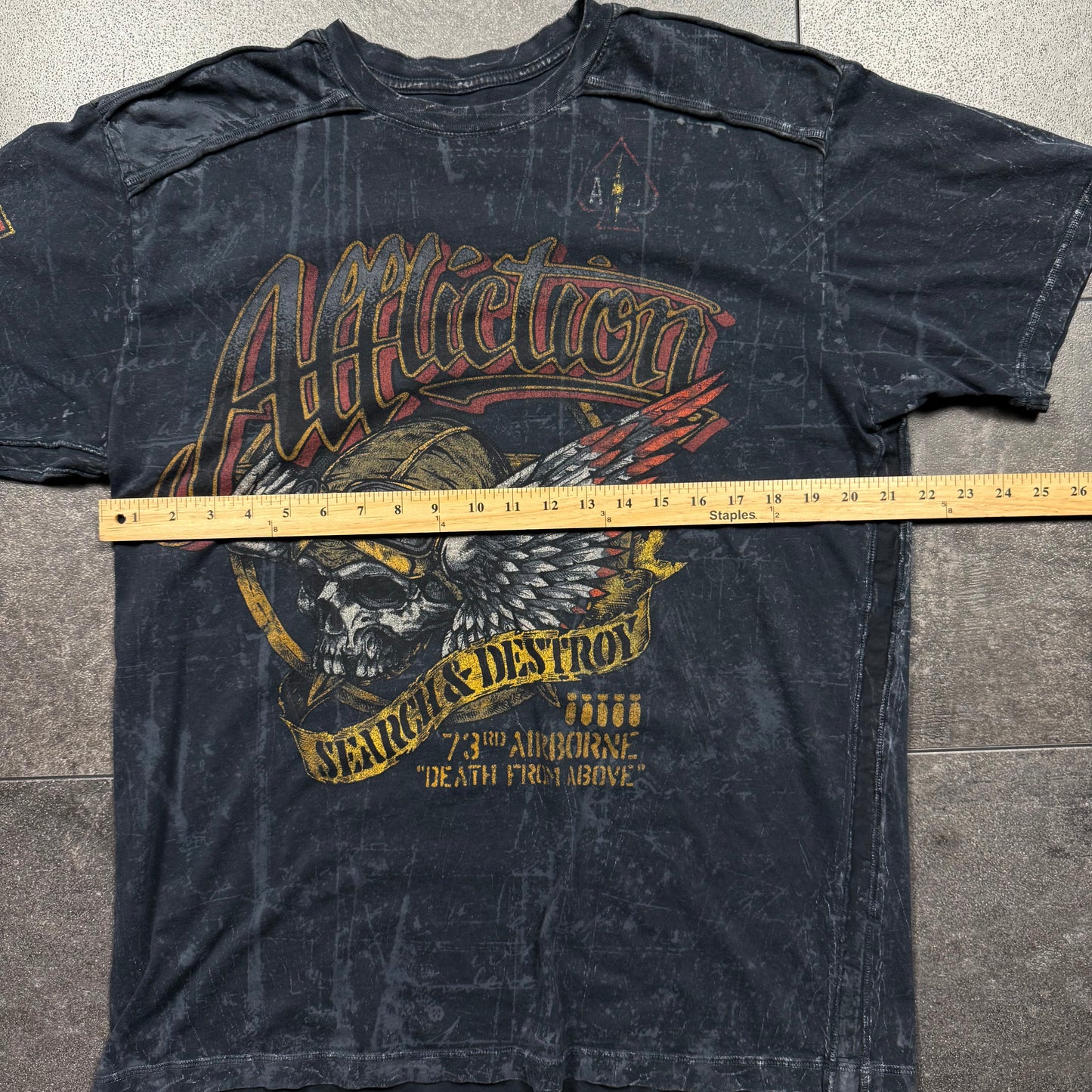 Y2K Affliction Grunge Skull Tshirt (M)