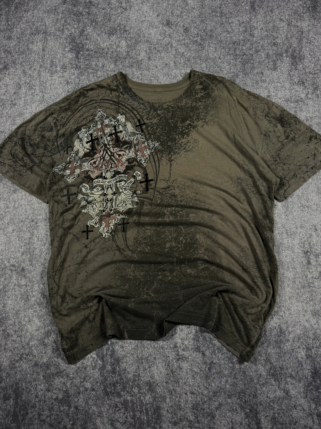 (rare) 2000s archaic x affliction shirt (XL)