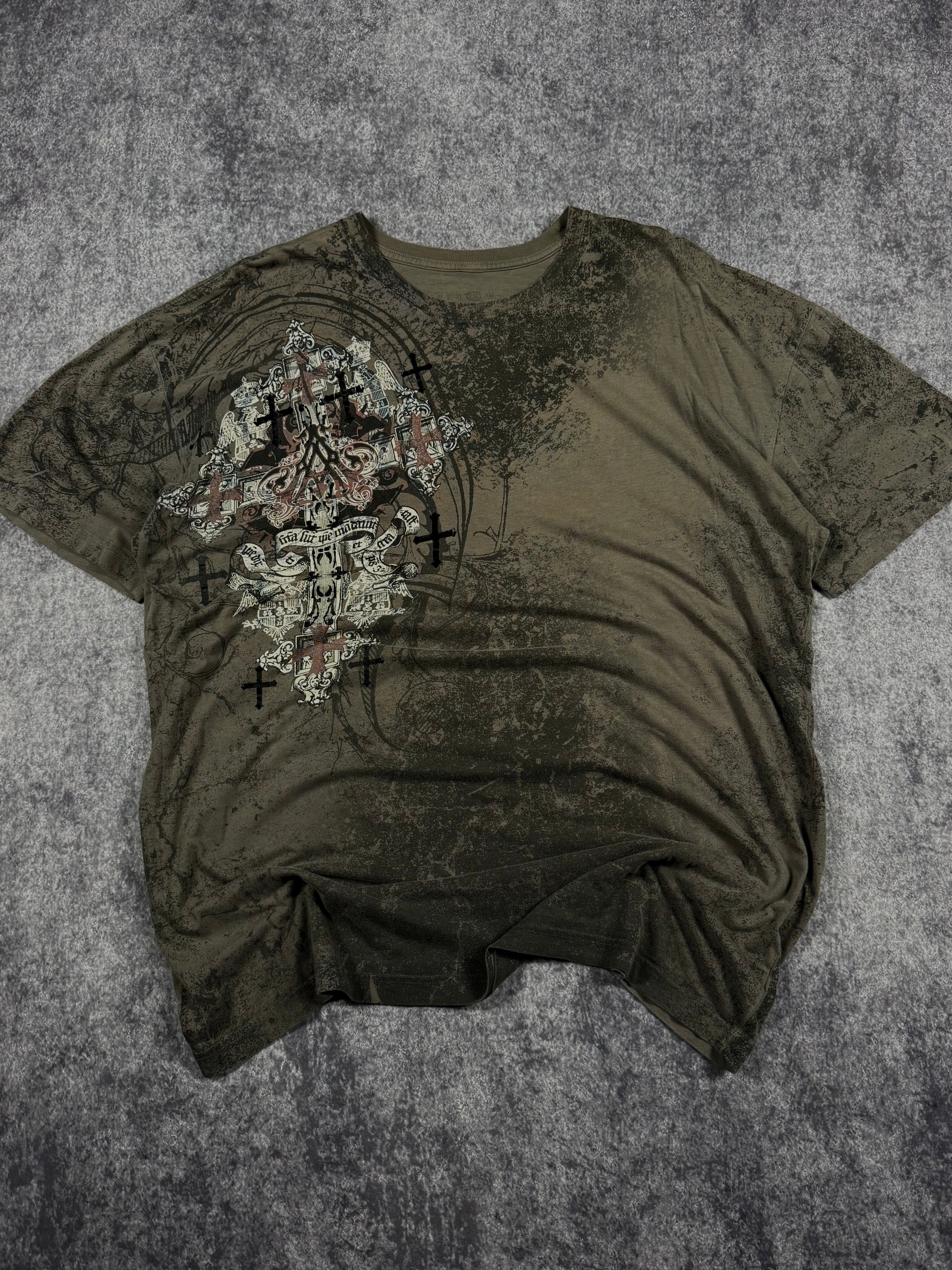 (rare) 2000s archaic x affliction shirt (XL)
