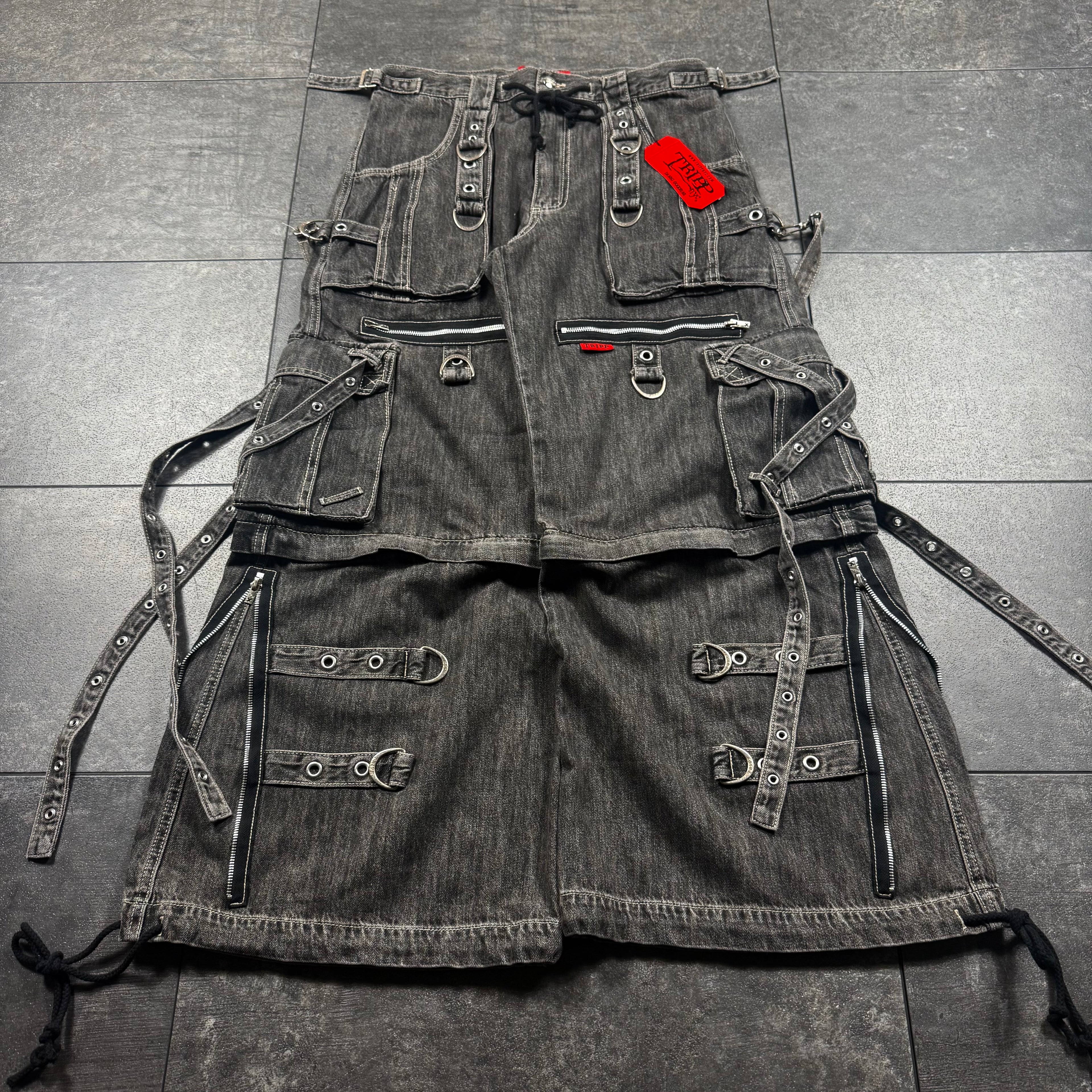 NWT 2000s Tripp NYC X-Strap Zip-Off Pant