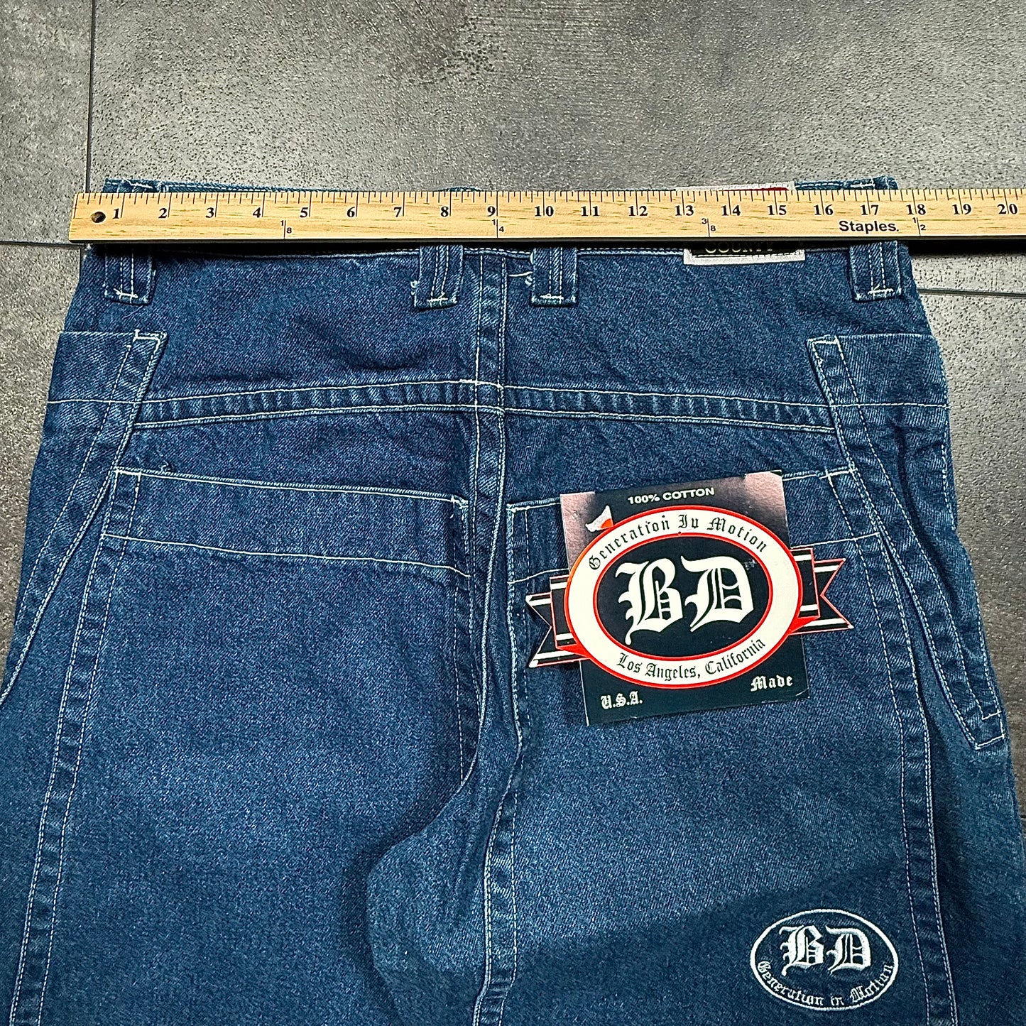 Y2K JNCO Style BD County Baggy Wide Leg Jeans (36x32)